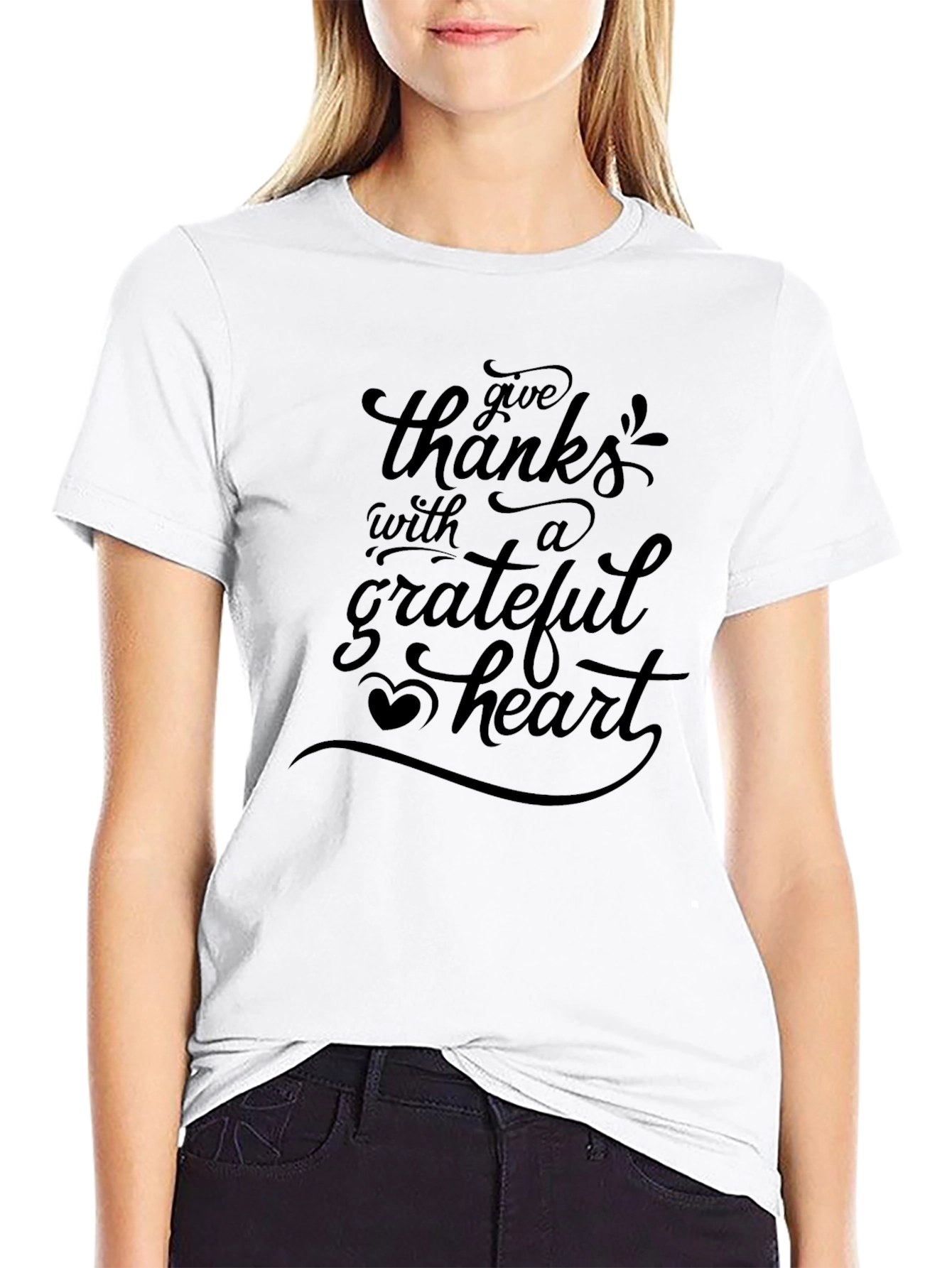 Grateful Heart Graphic Tee - Soft Cotton Blend