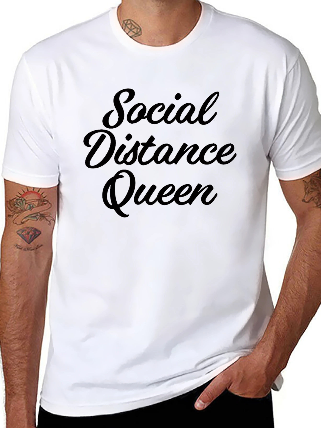 Social Distance Queen Graphic T-Shirt