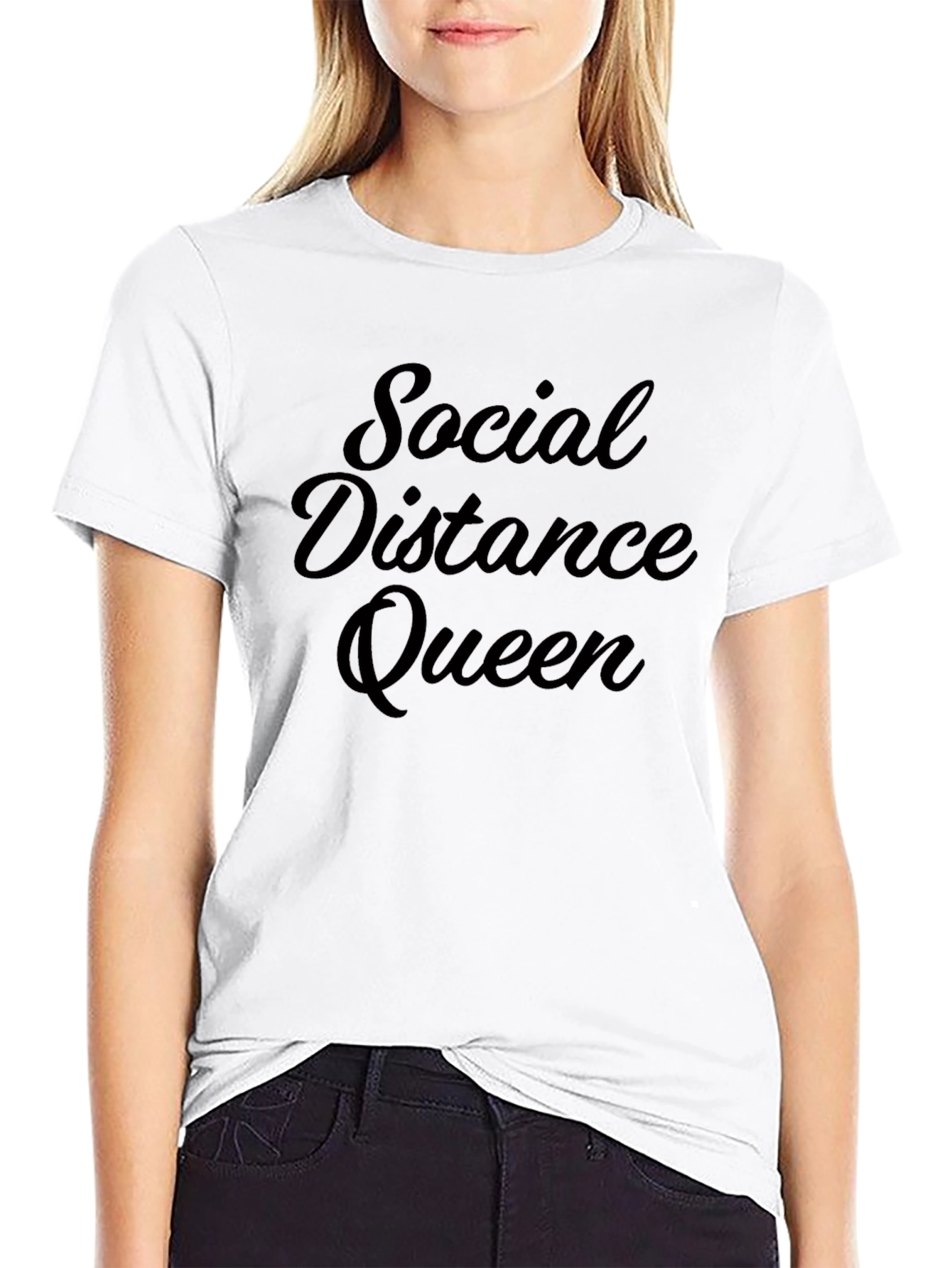 Social Distance Queen Graphic T-Shirt