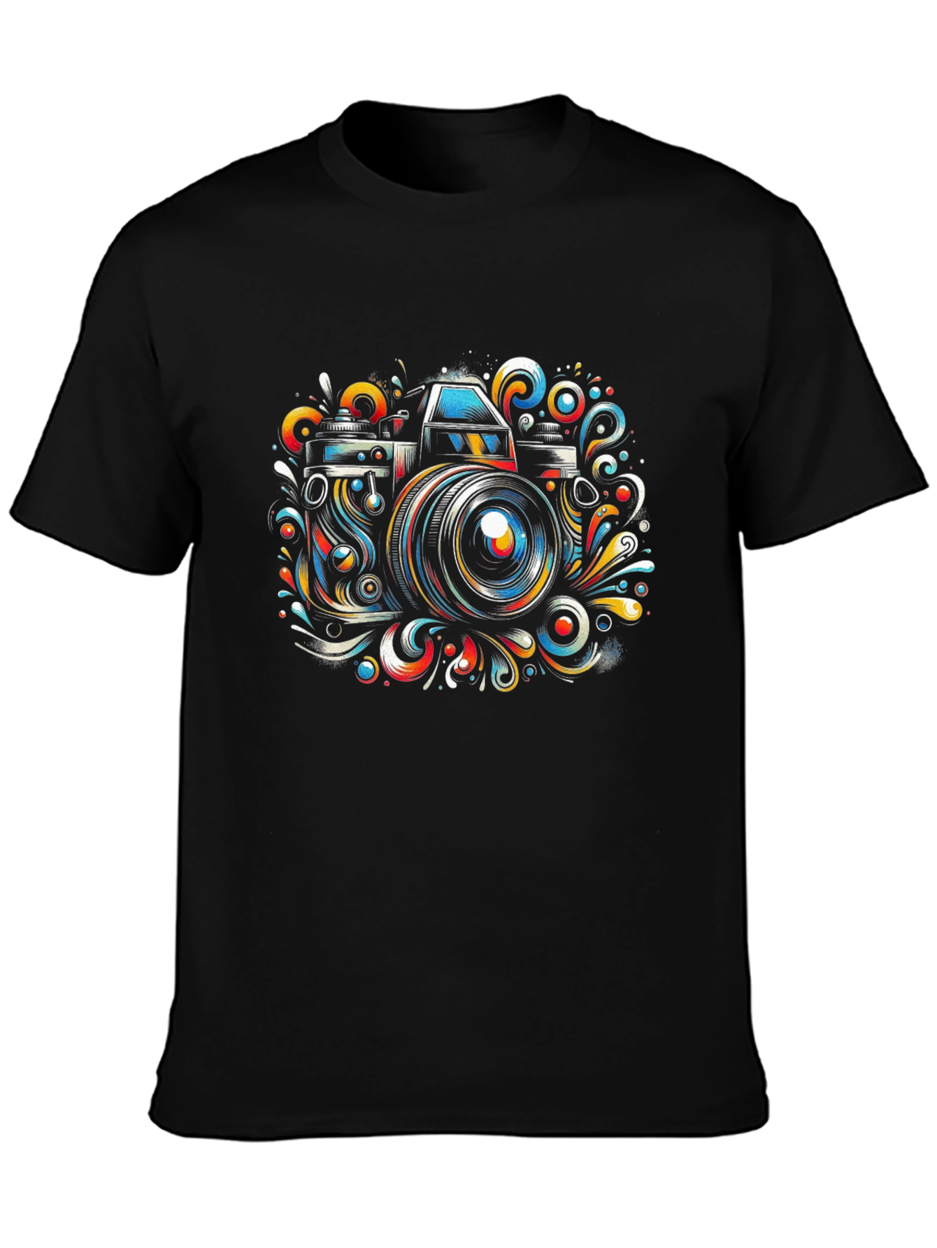 Camera Art Graphic Tee - Stylish Photographer Shirt