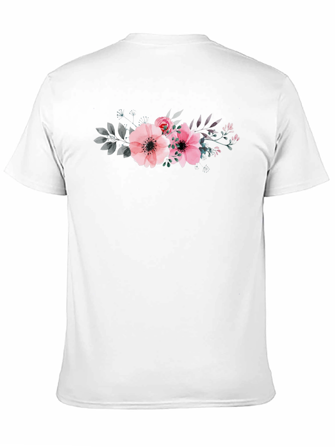 Floral Print Black T-Shirt