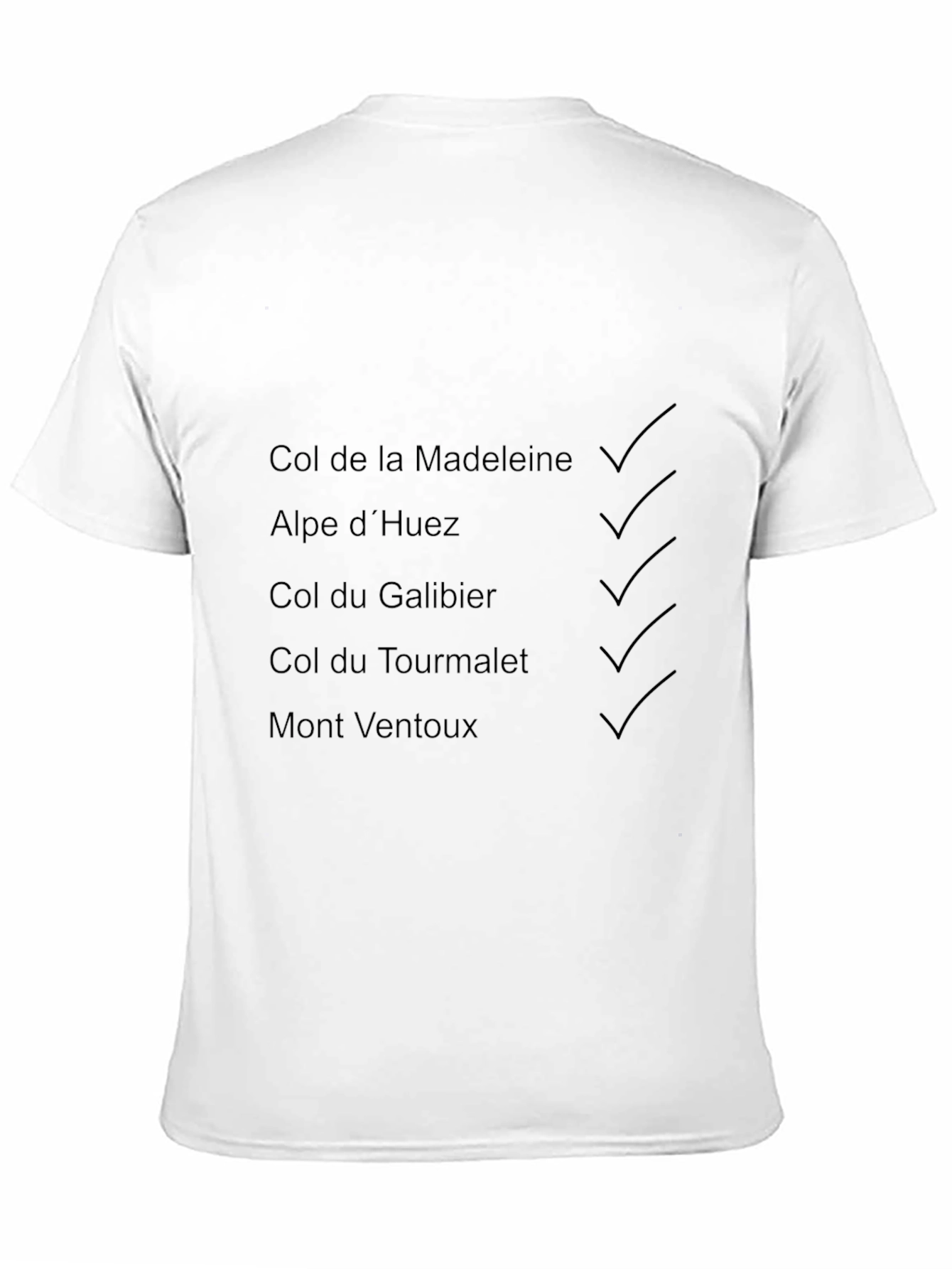 Cyclist Climb List Black T-Shirt