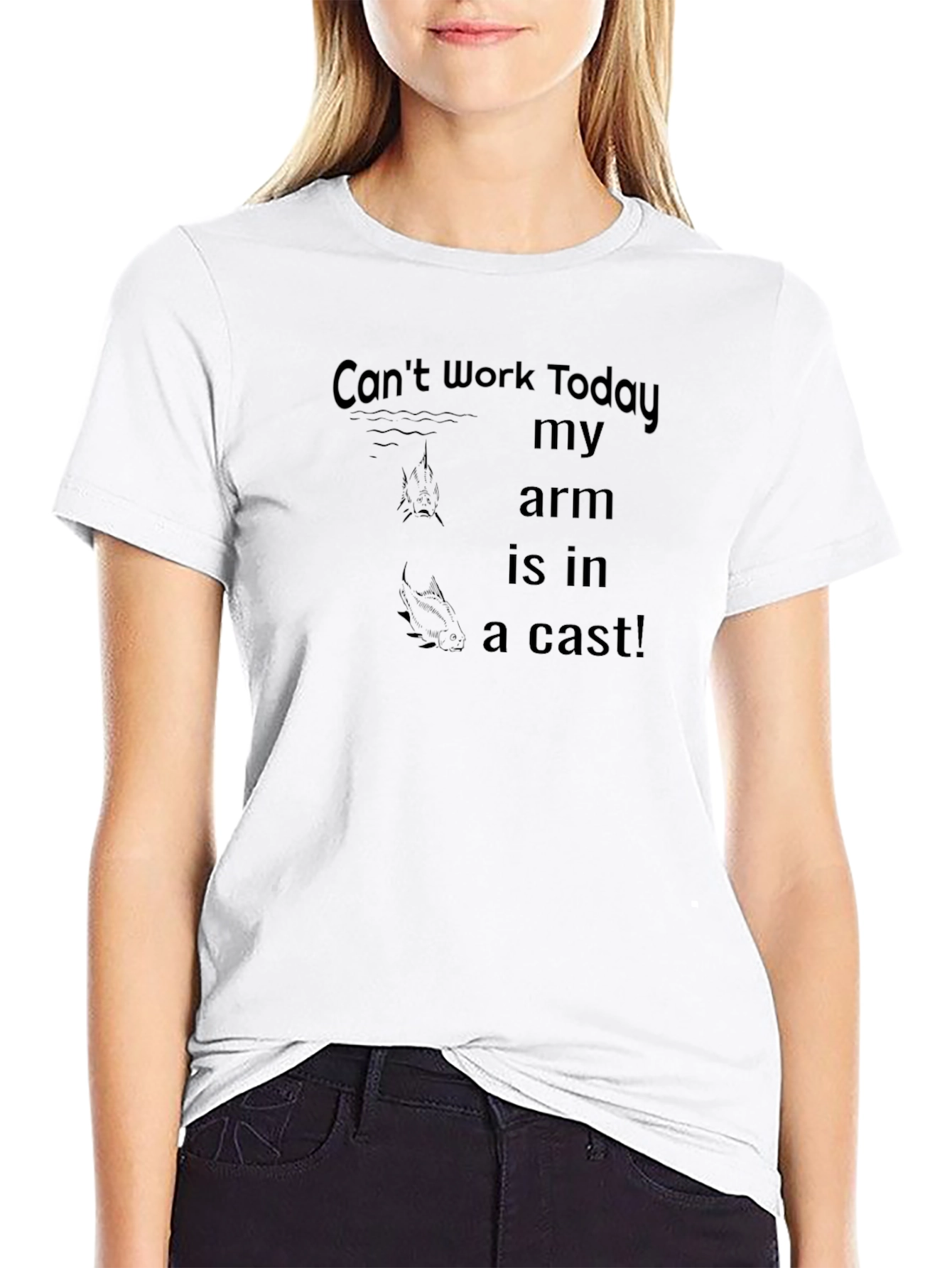 Funny Arm Cast Humor Graphic T-Shirt