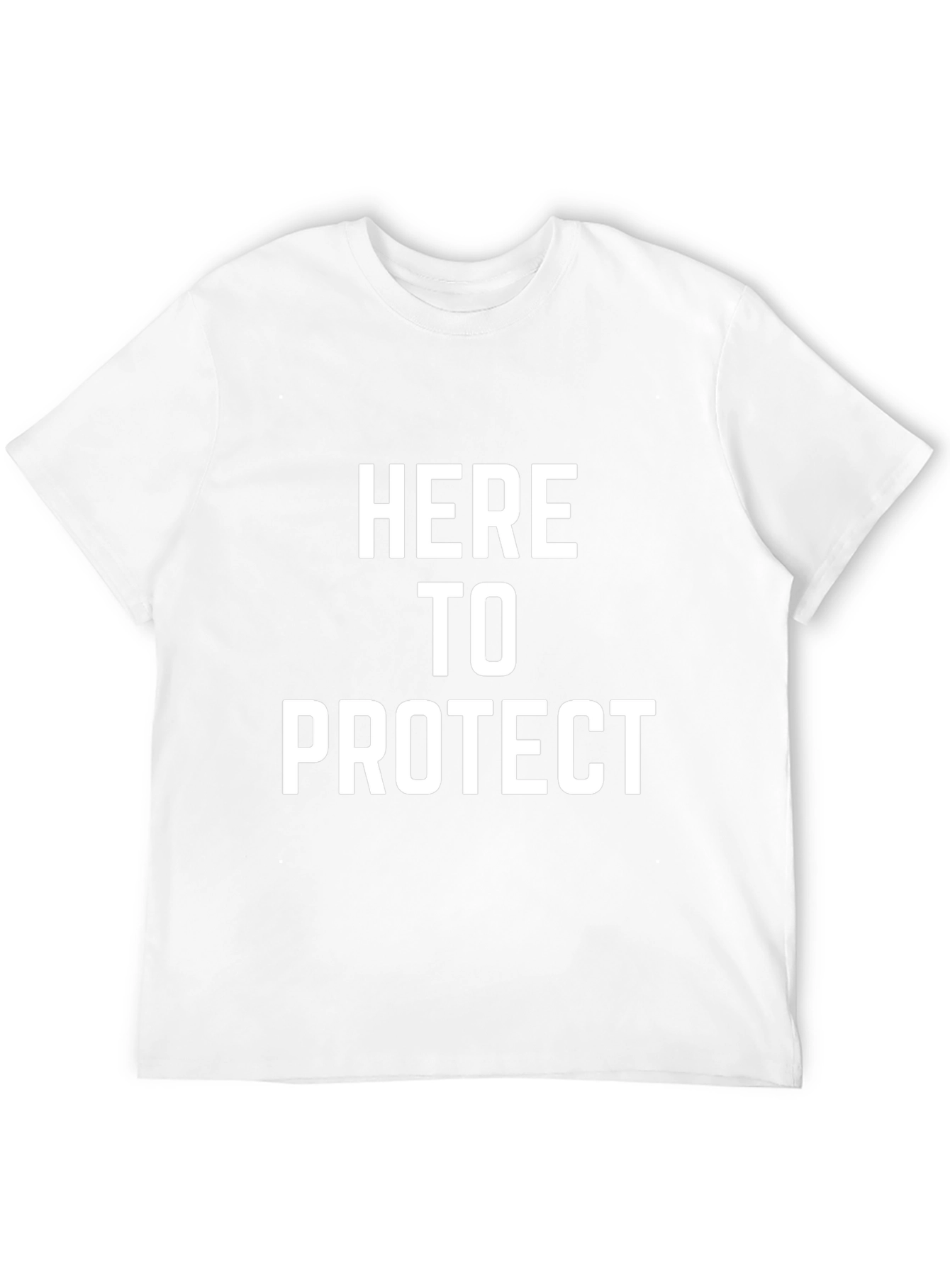 Here to Protect Graphic Tee - Black Cotton T-Shirt