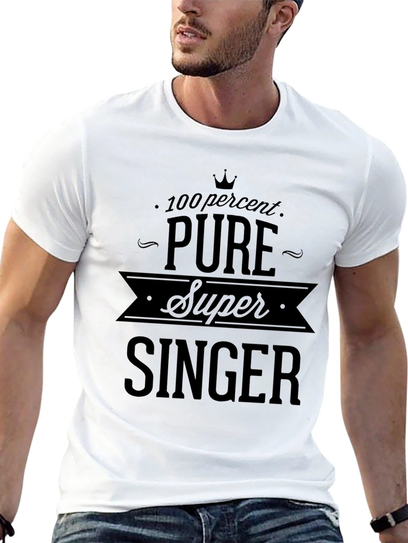 Pure Super Singer Black Graphic Tee