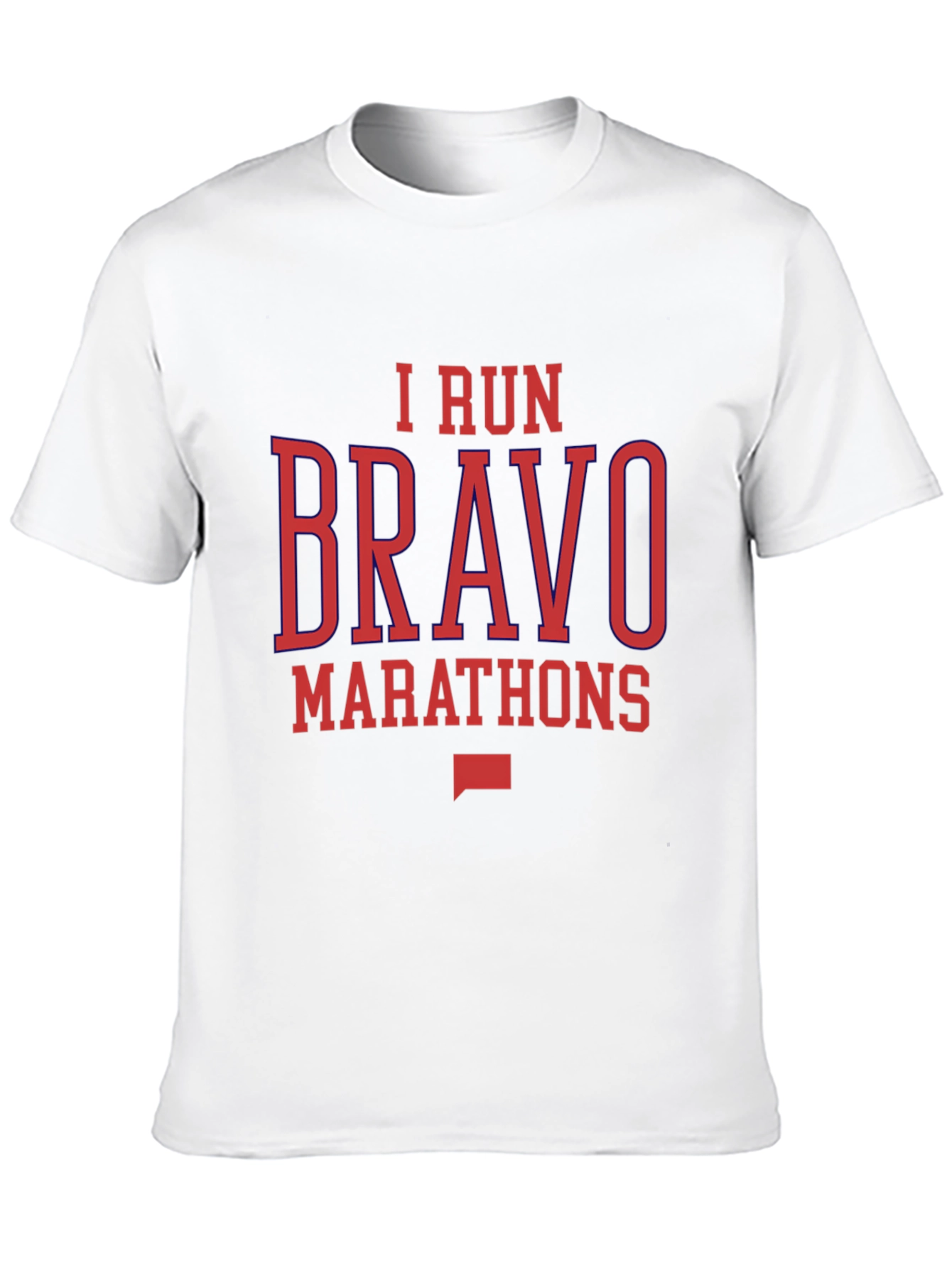 I Run Bravo Marathons Black Graphic Tee