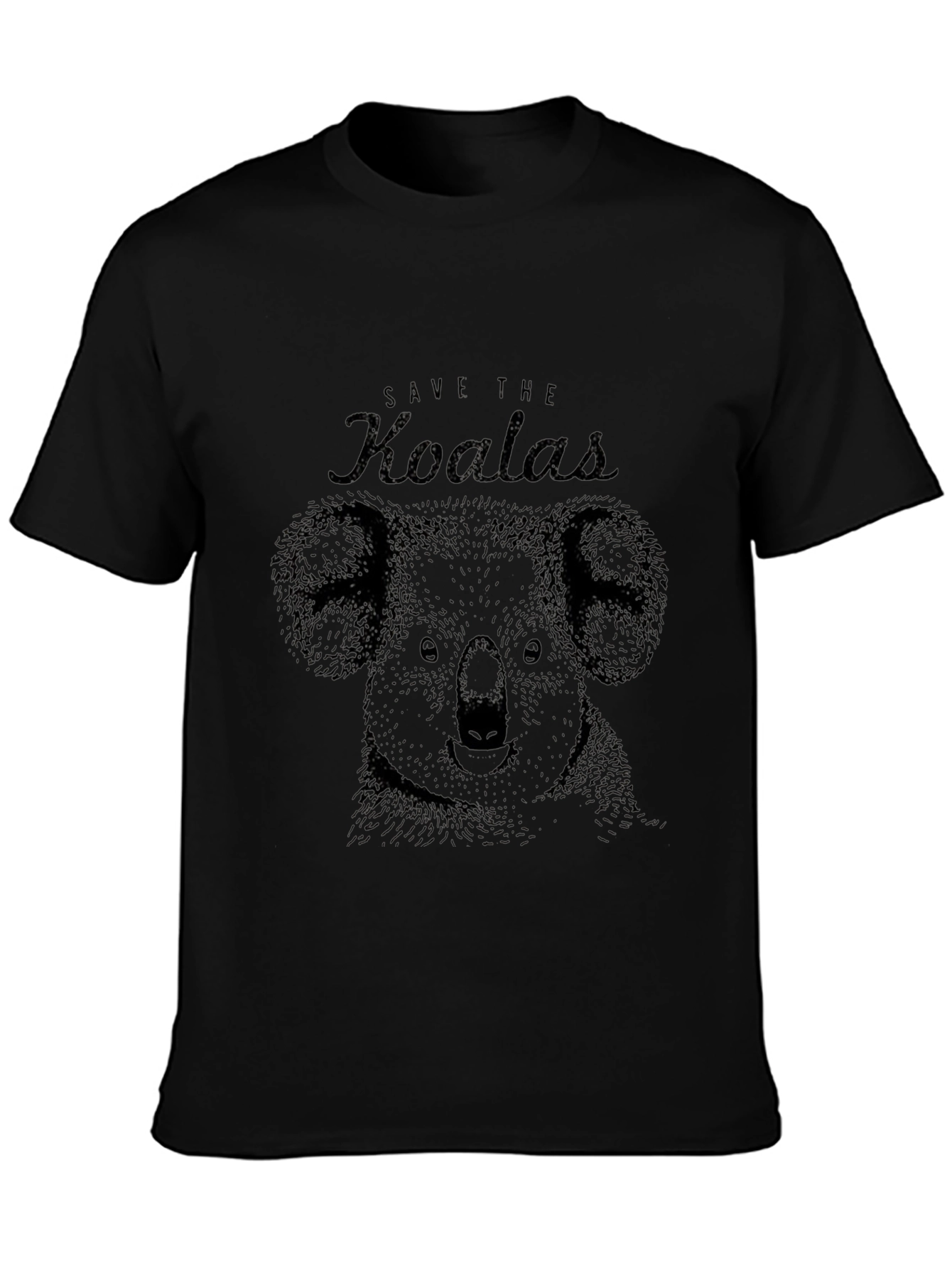 Save the Koalas Graphic Black Tee