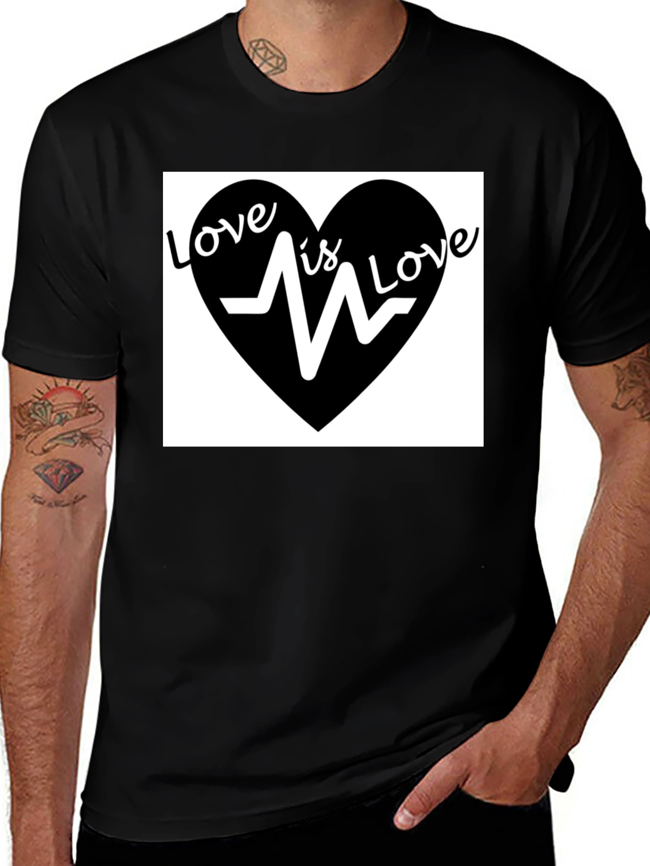 Love is Love T-Shirt - Heartbeat Graphic Tee