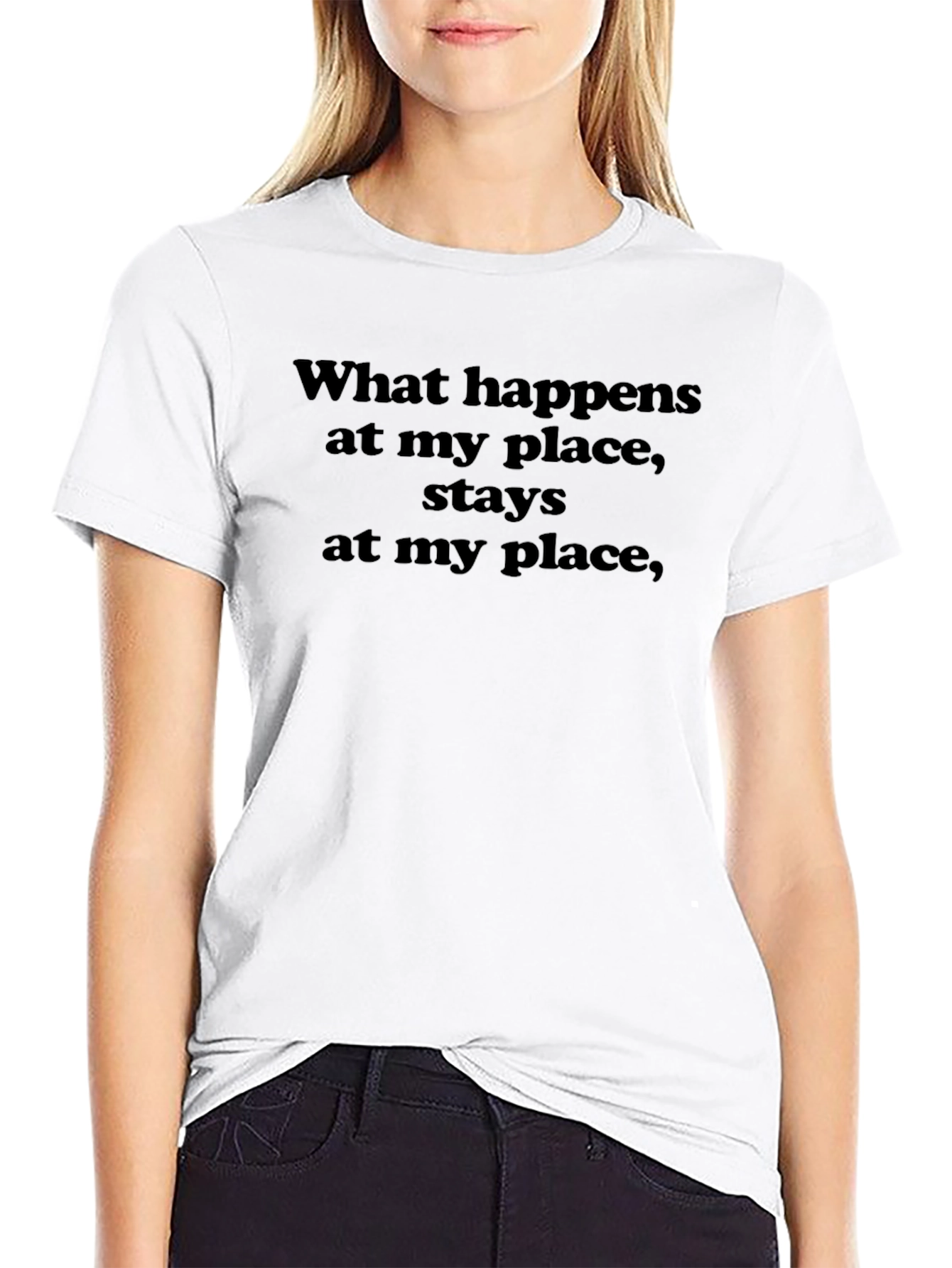 Humorous What Happens Graphic Tee