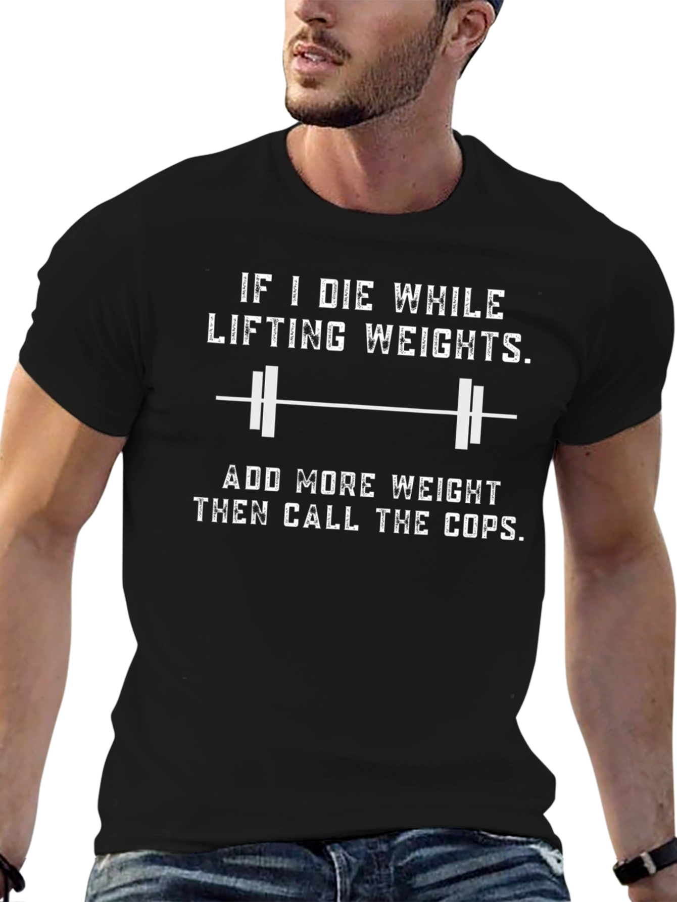 Funny Weightlifting T-Shirt - Add More Weight