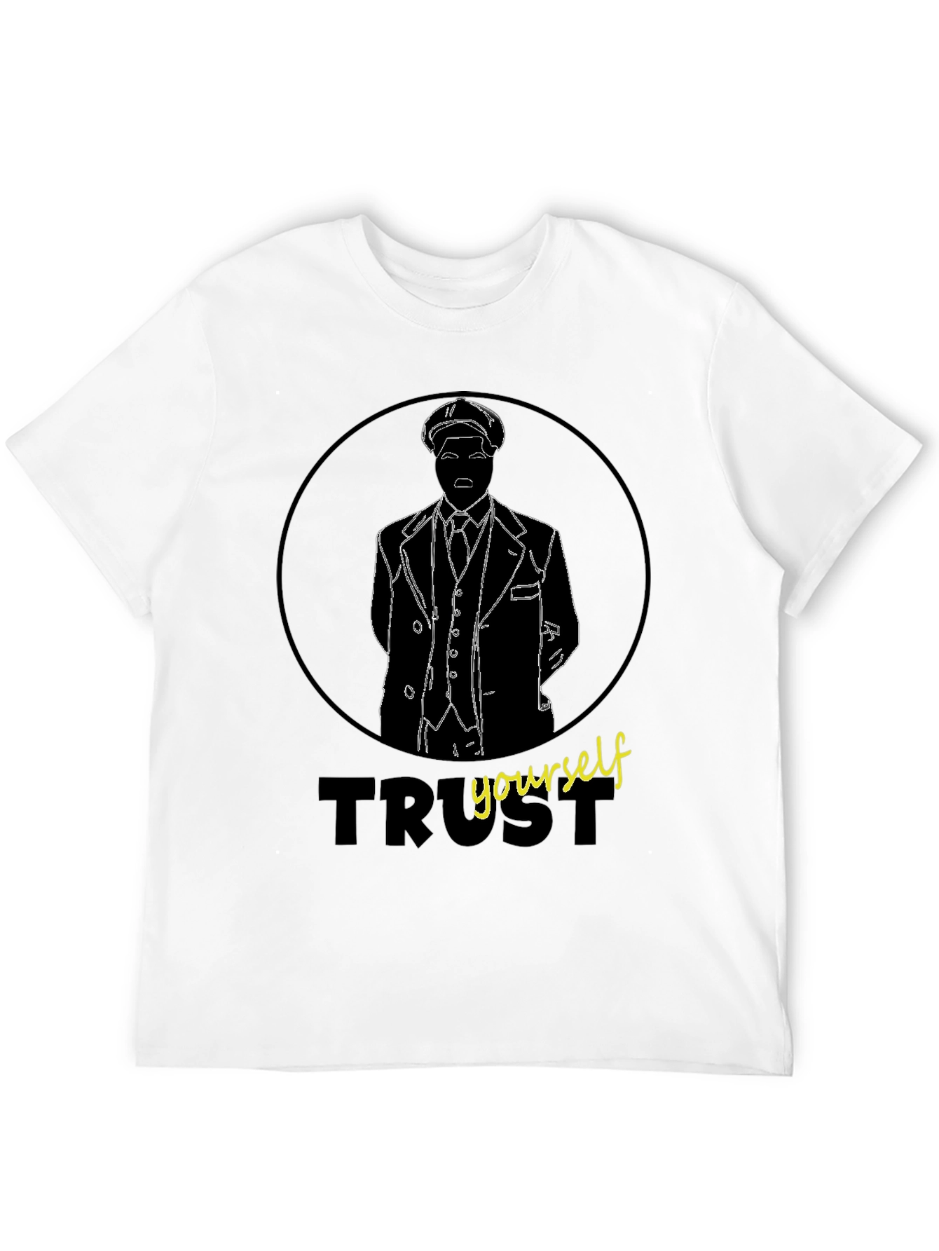 Trust Yourself Graphic Tee - Stylish Mens Black T-Shirt