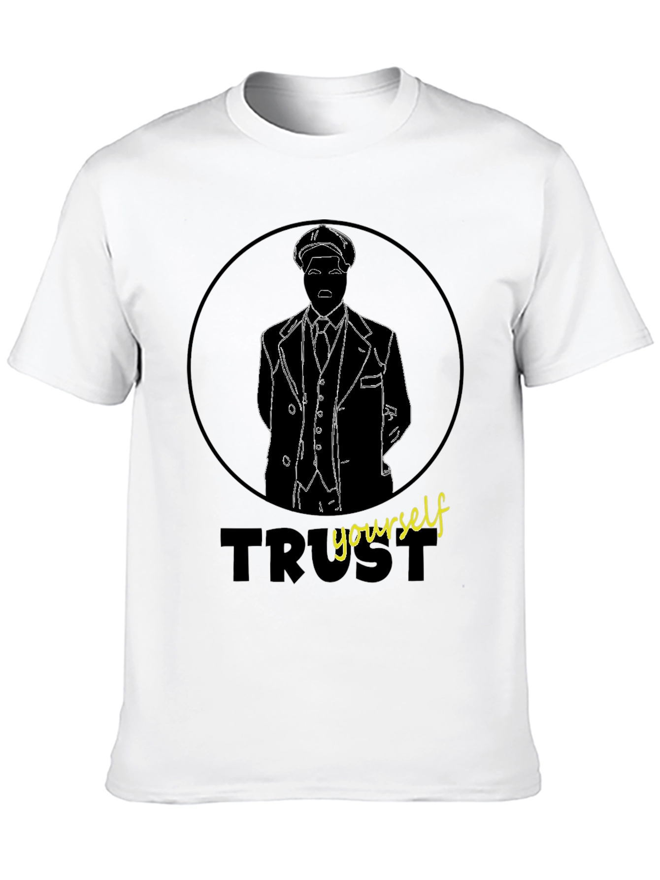 Trust Yourself Graphic Tee - Stylish Mens Black T-Shirt
