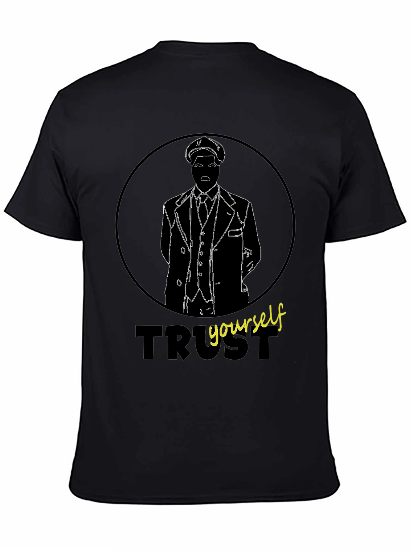 Trust Yourself Graphic Tee - Stylish Mens Black T-Shirt