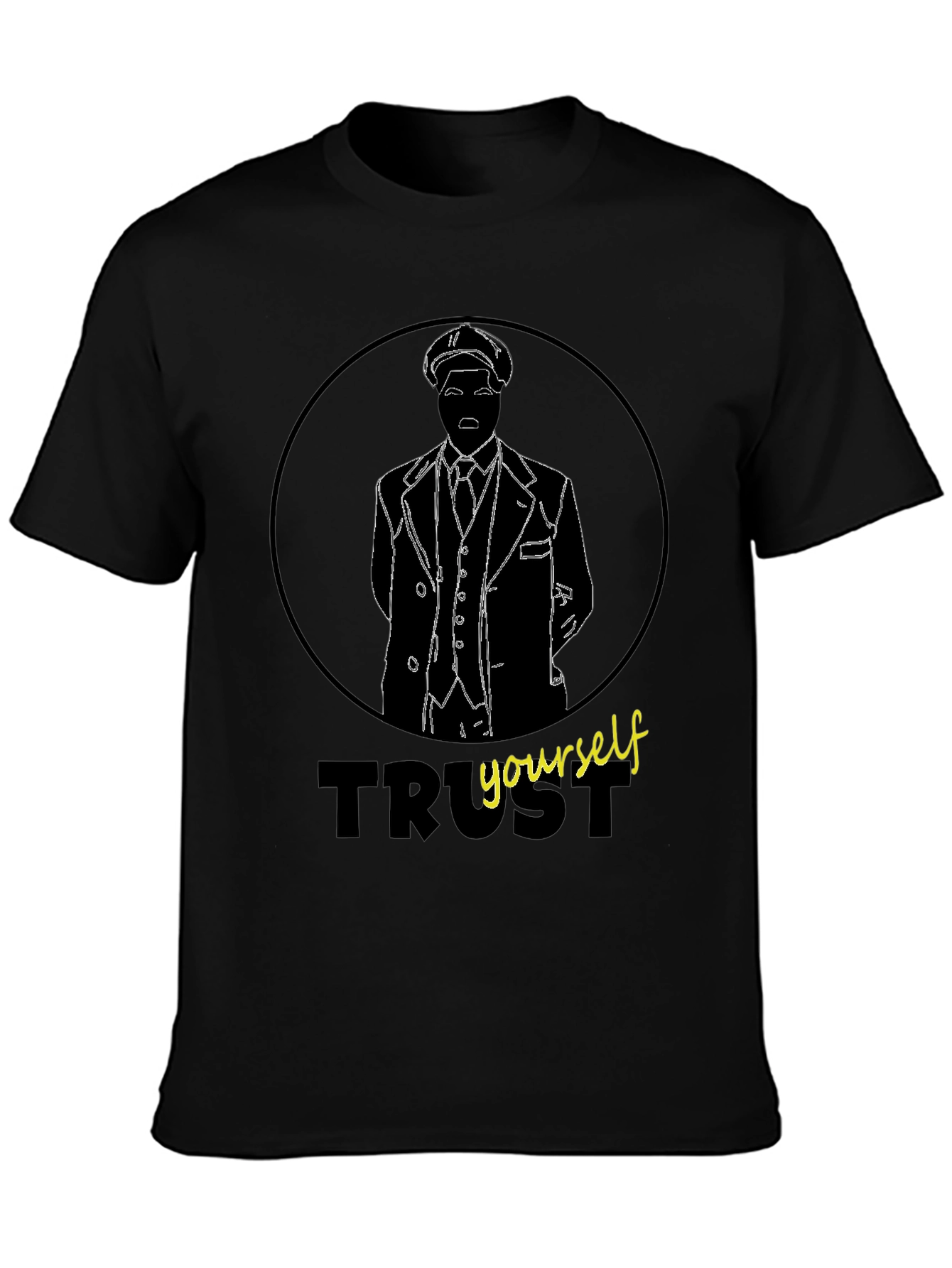 Trust Yourself Graphic Tee - Stylish Mens Black T-Shirt