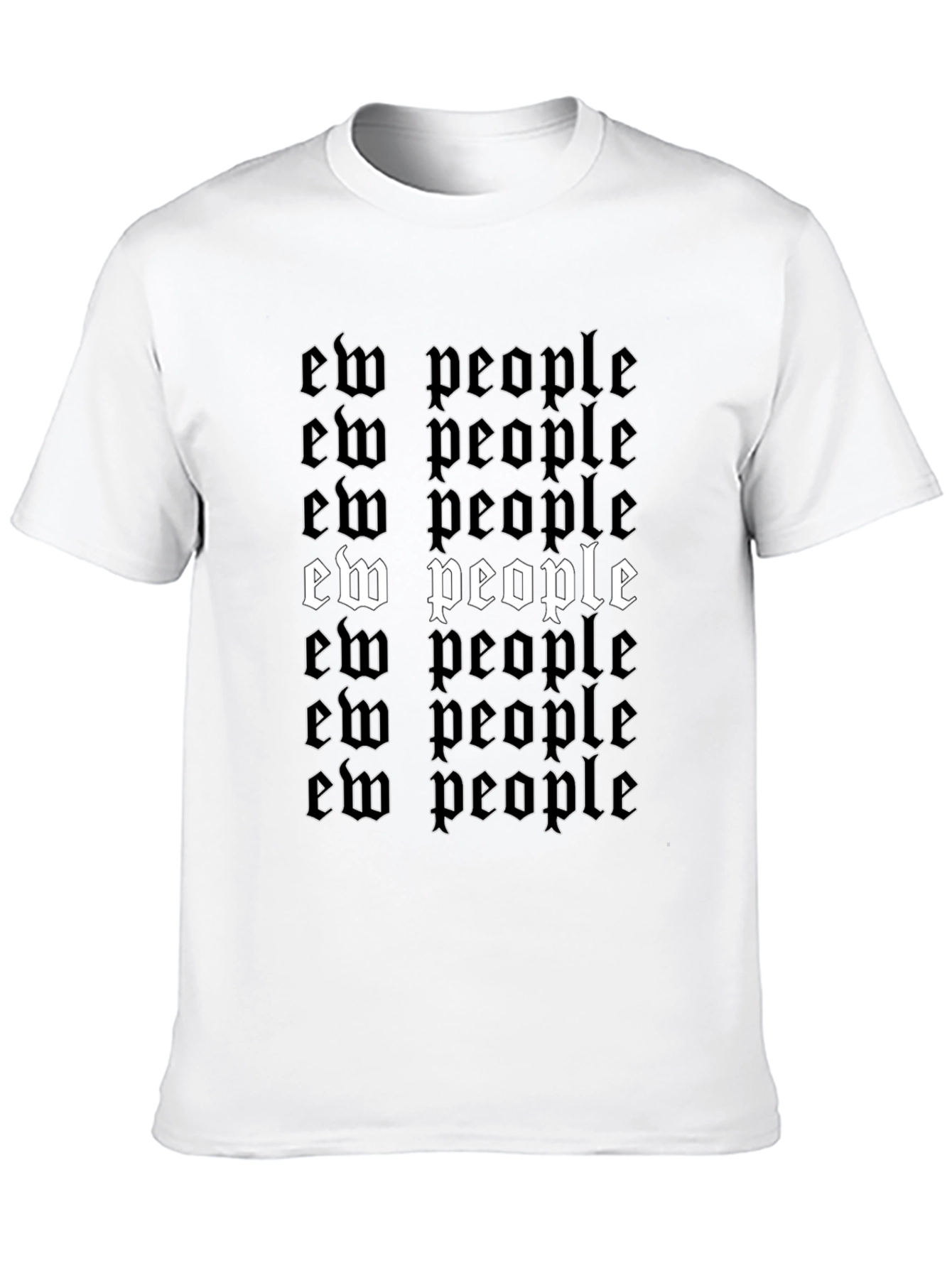 Ew People Graphic Tee - Black Cotton T-Shirt