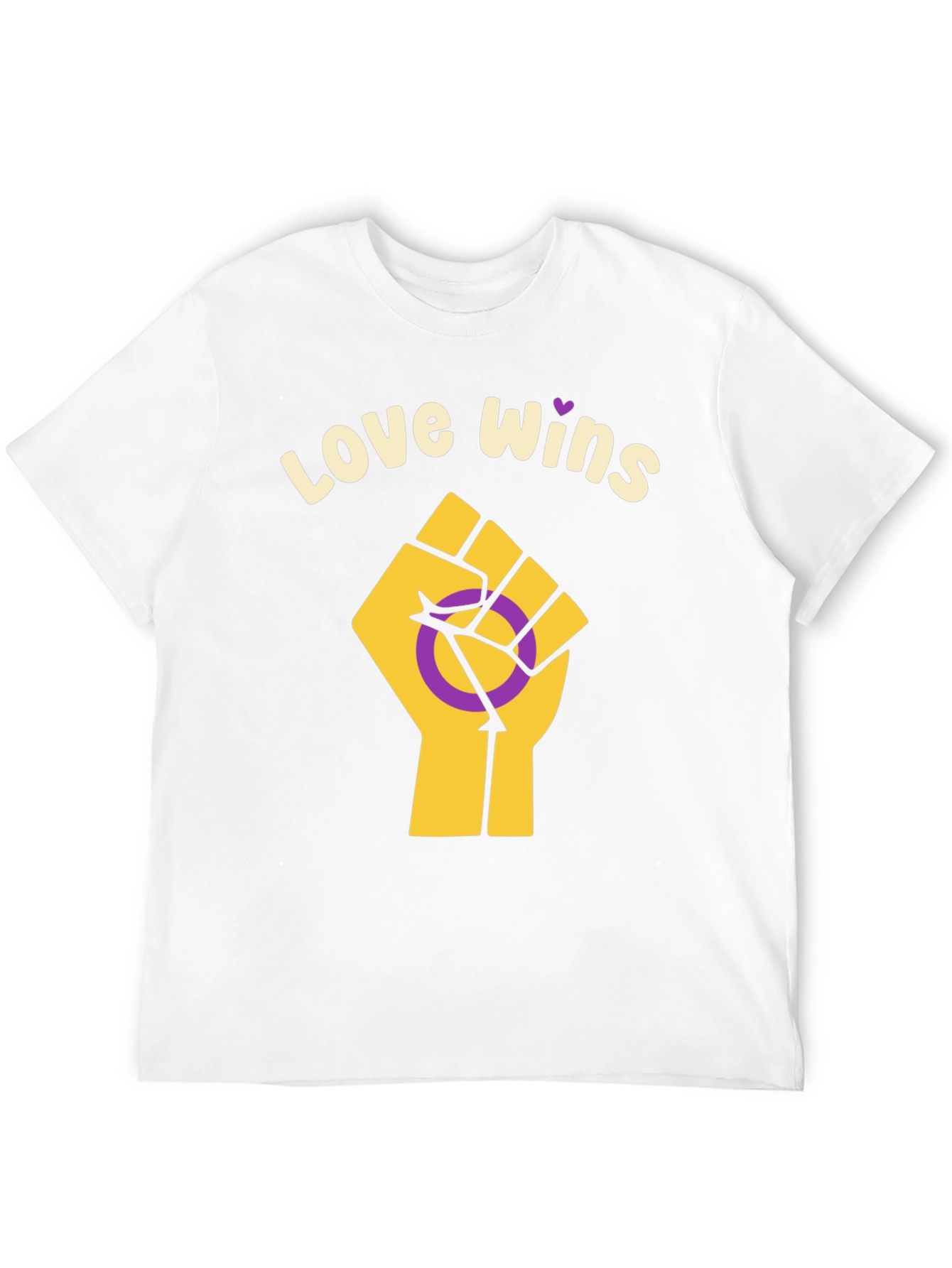 Love Wins Intersex Pride Fist T-Shirt