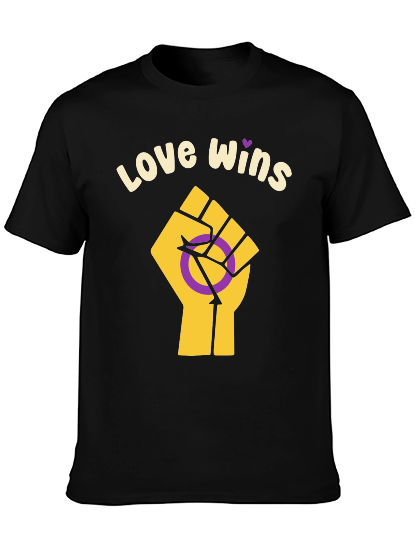 Love Wins Intersex Pride Fist T-Shirt