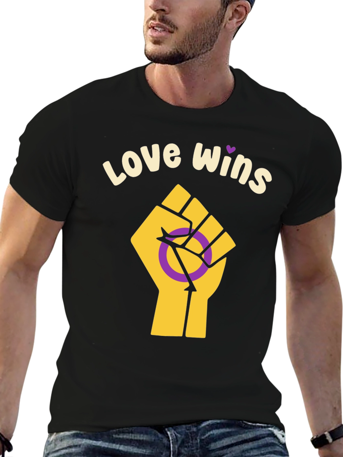 Love Wins Intersex Pride Fist T-Shirt