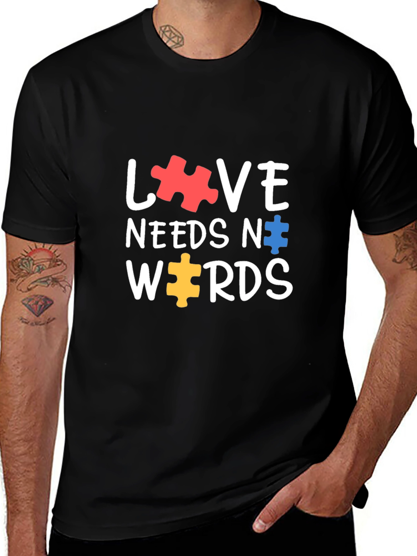 Love Needs No Words Autism Awareness T-Shirt