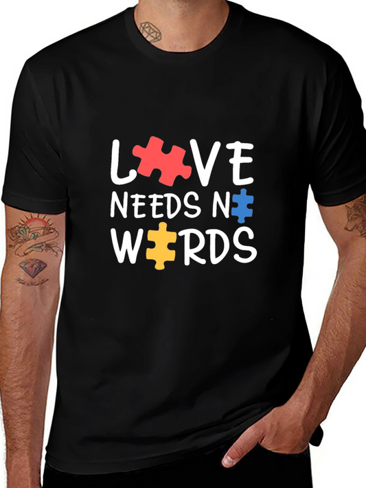 Love Needs No Words Autism Awareness T-Shirt