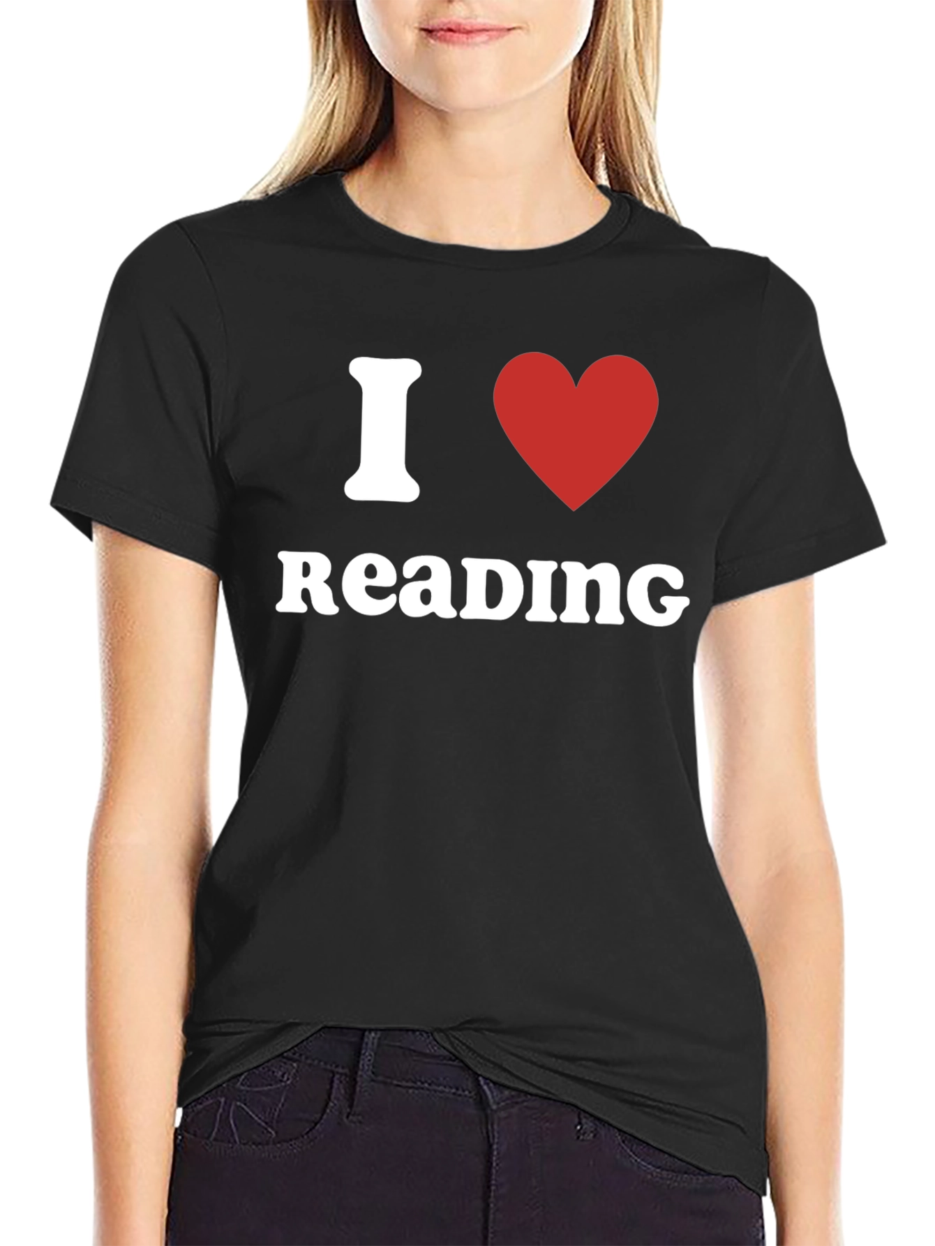 I Heart Reading Black T-Shirt