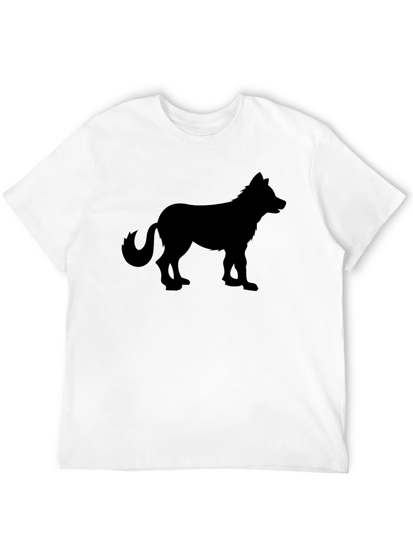 Black Wolf Silhouette Graphic T-Shirt