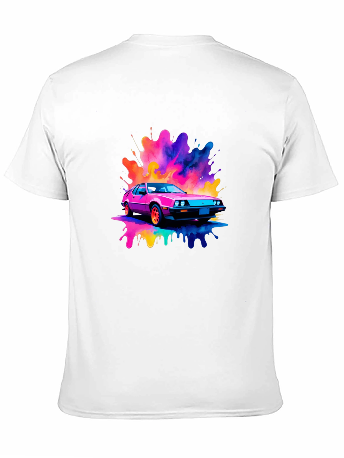 Vaporwave Car Black T-Shirt