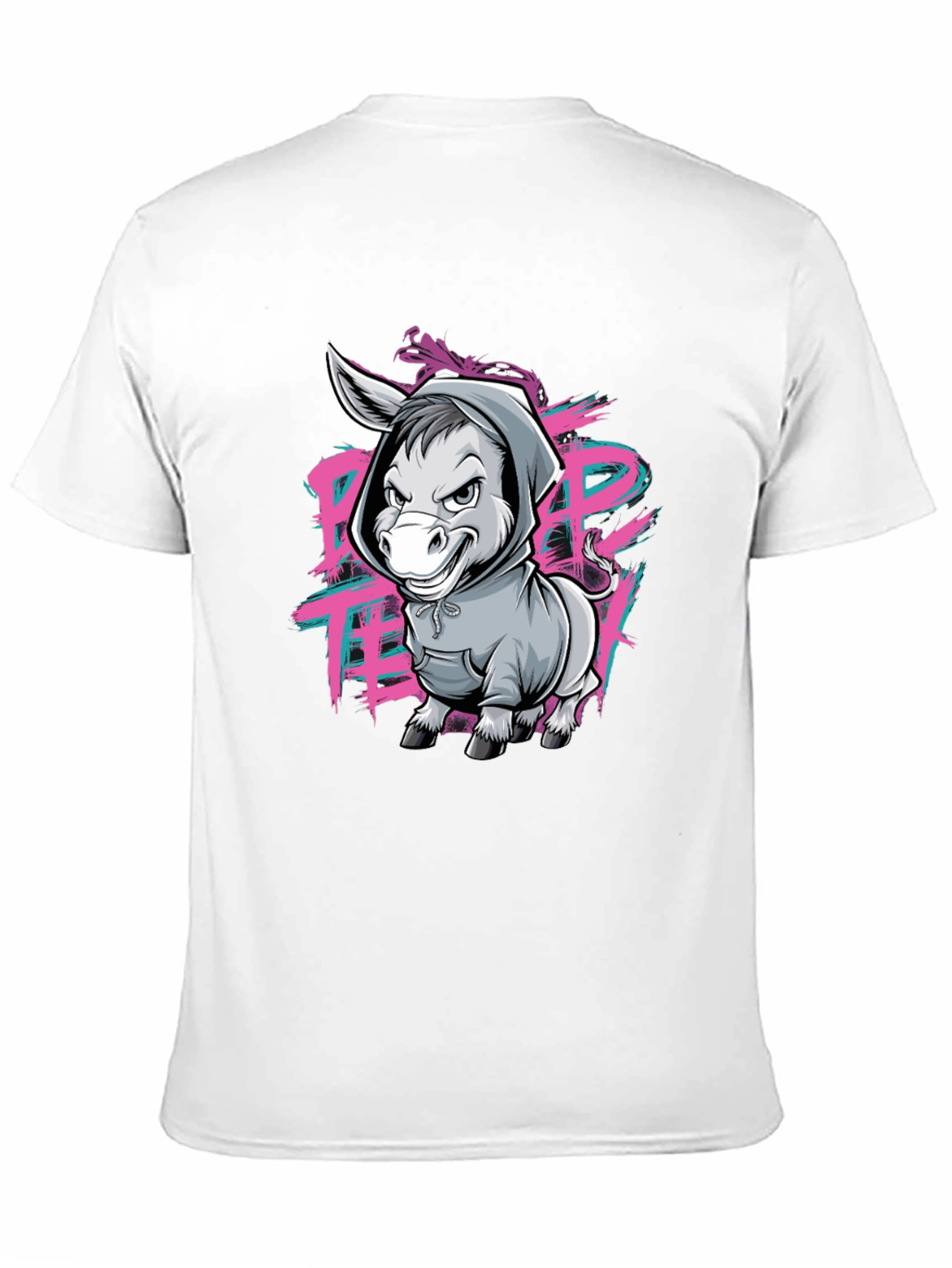 Cool Donkey Graphic Print Black T-Shirt