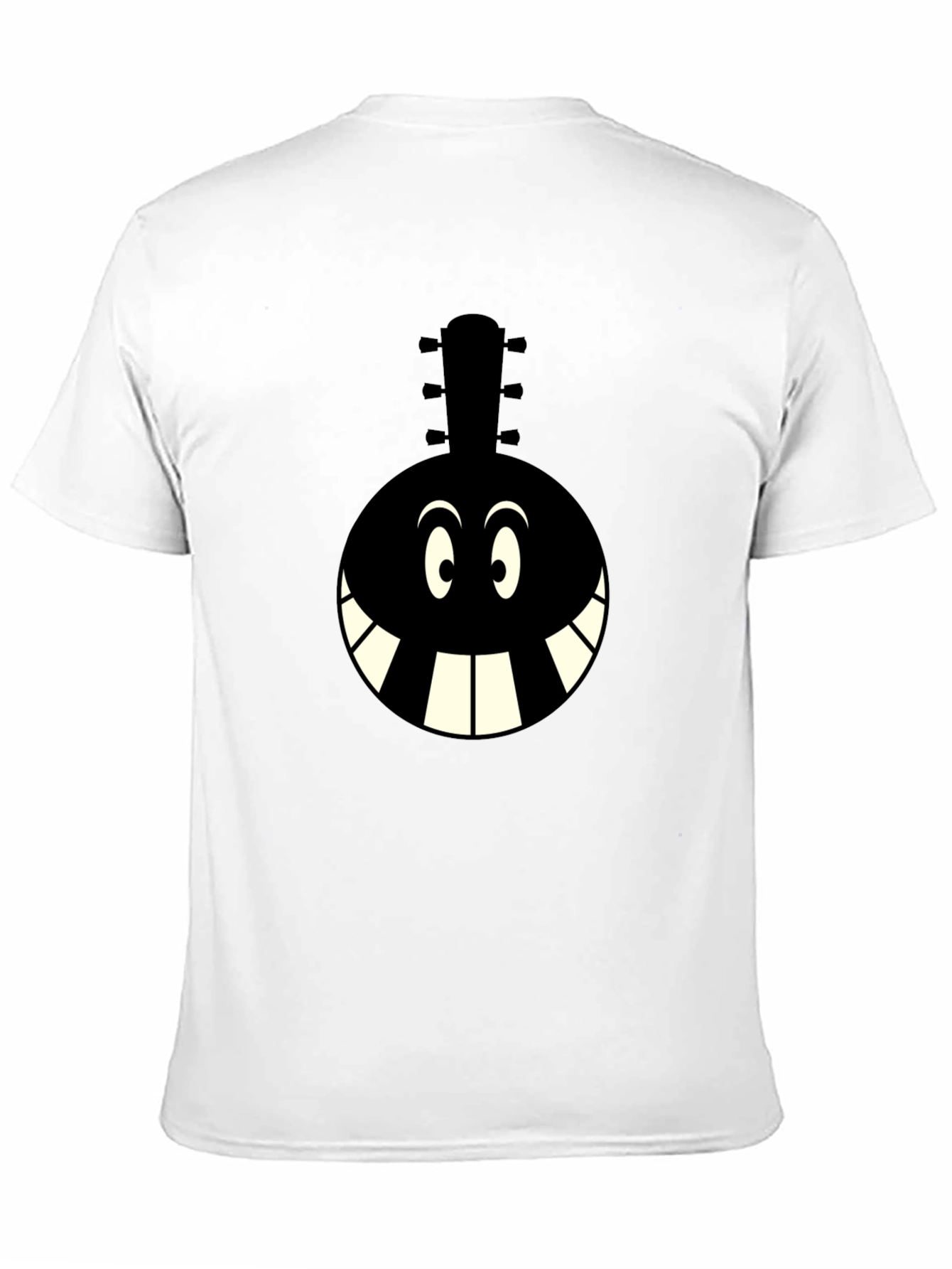 Cartoon Instrument Graphic T-Shirt - Black