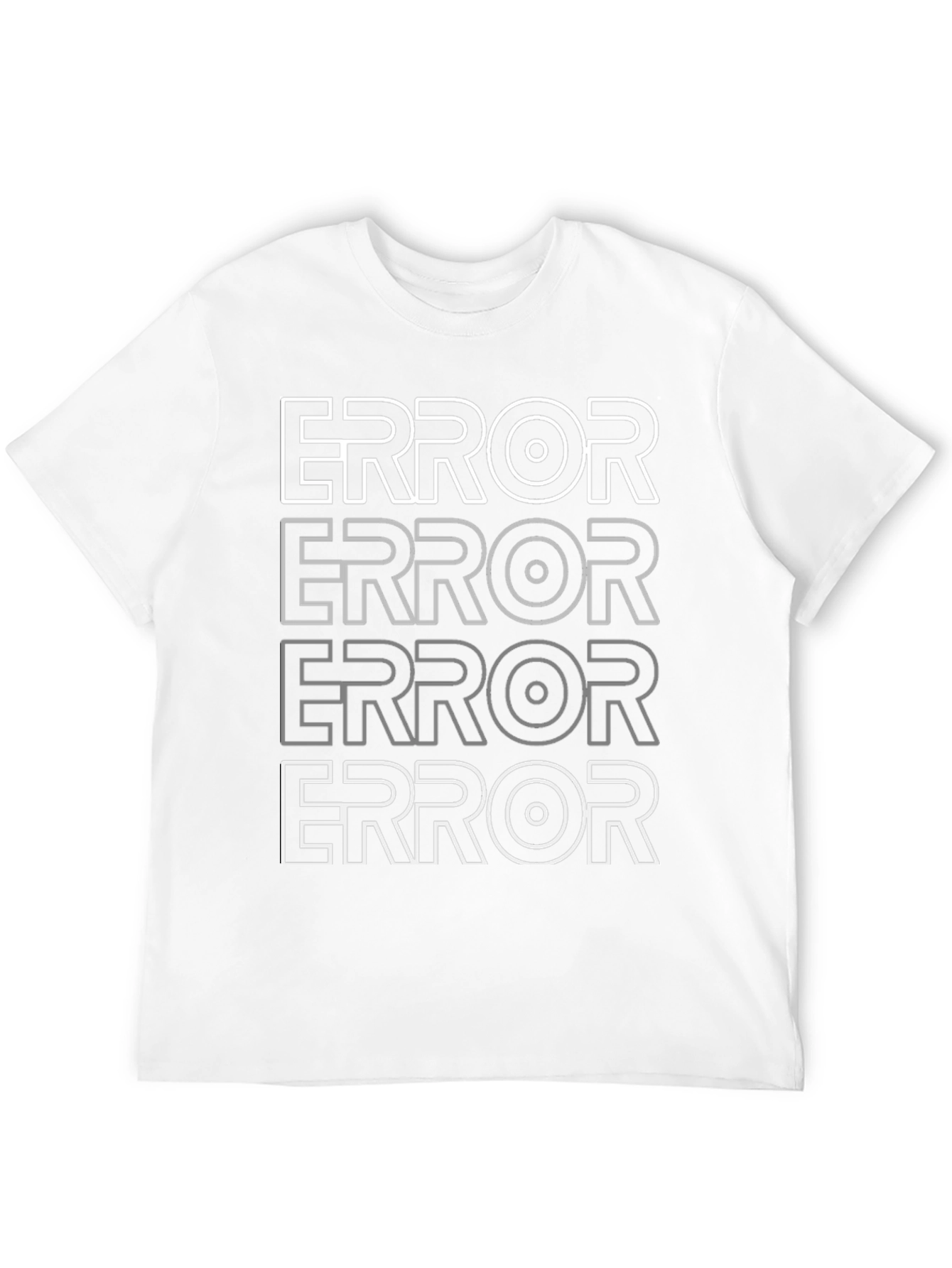 ERROR Graphic Print Black T-Shirt
