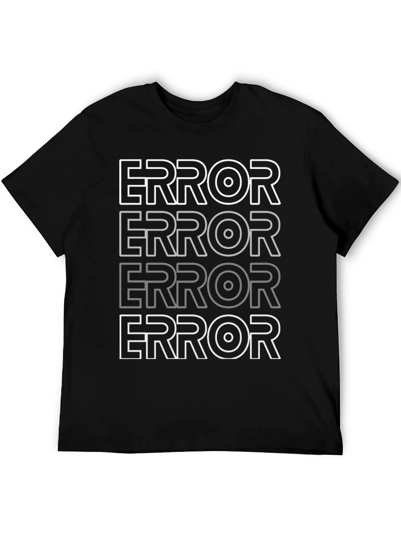 ERROR Graphic Print Black T-Shirt