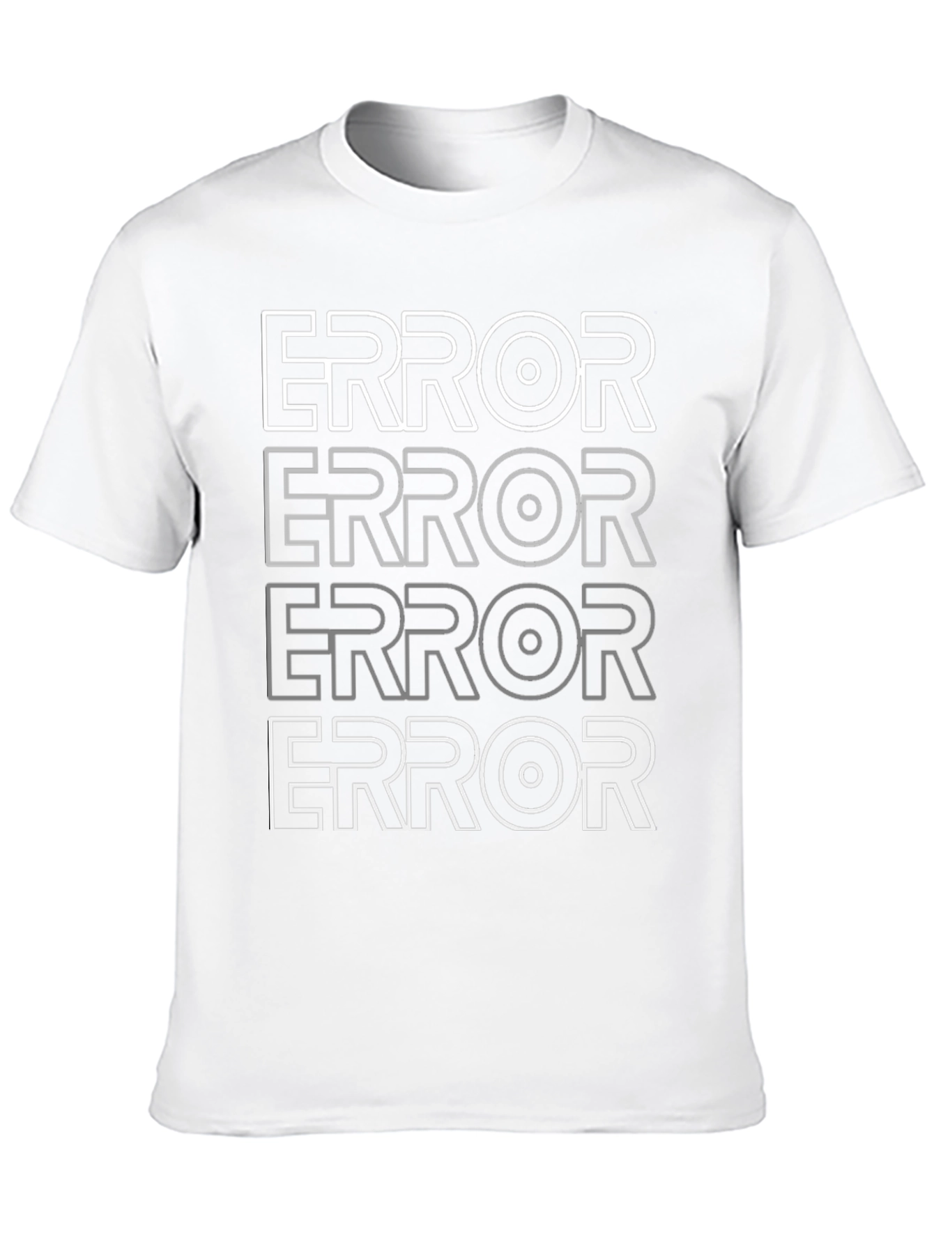 ERROR Graphic Print Black T-Shirt