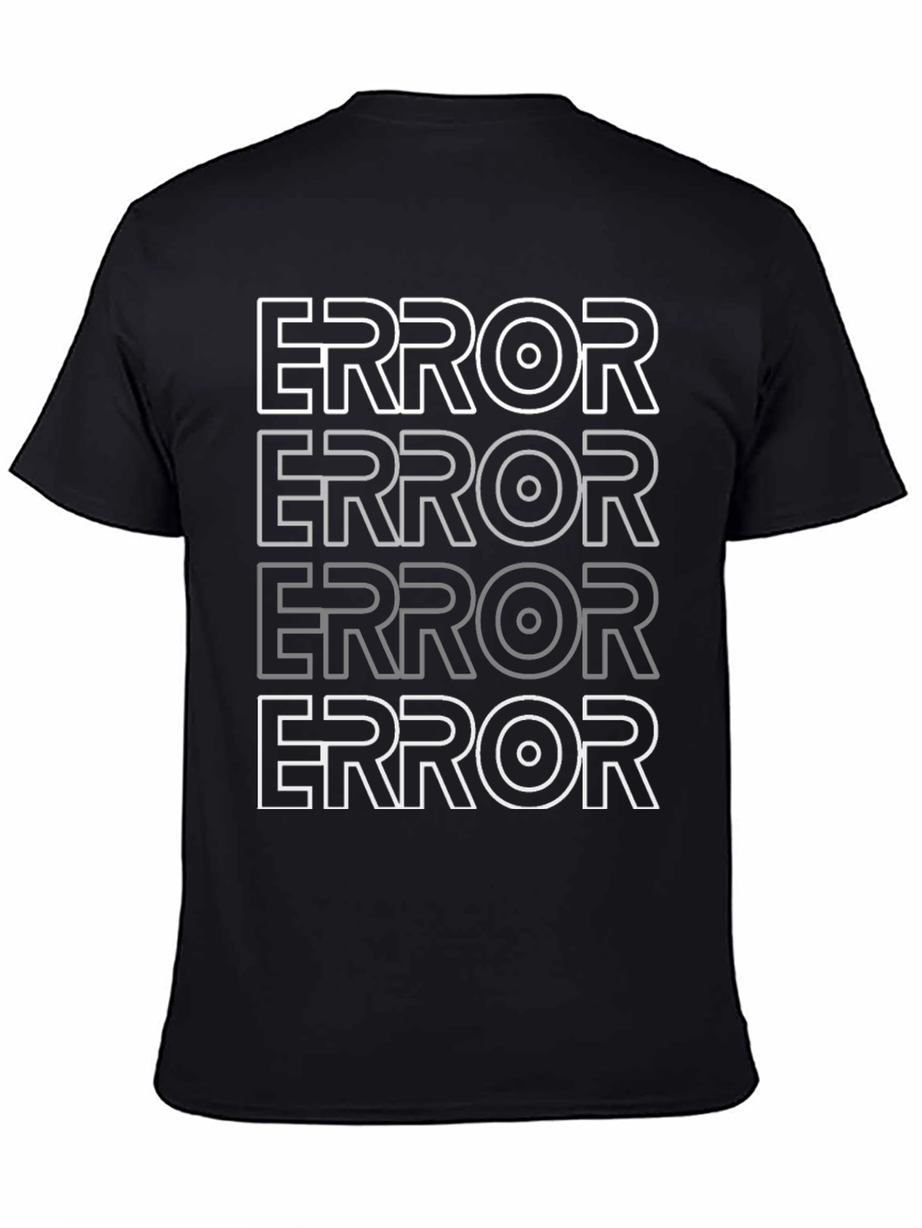 ERROR Graphic Print Black T-Shirt