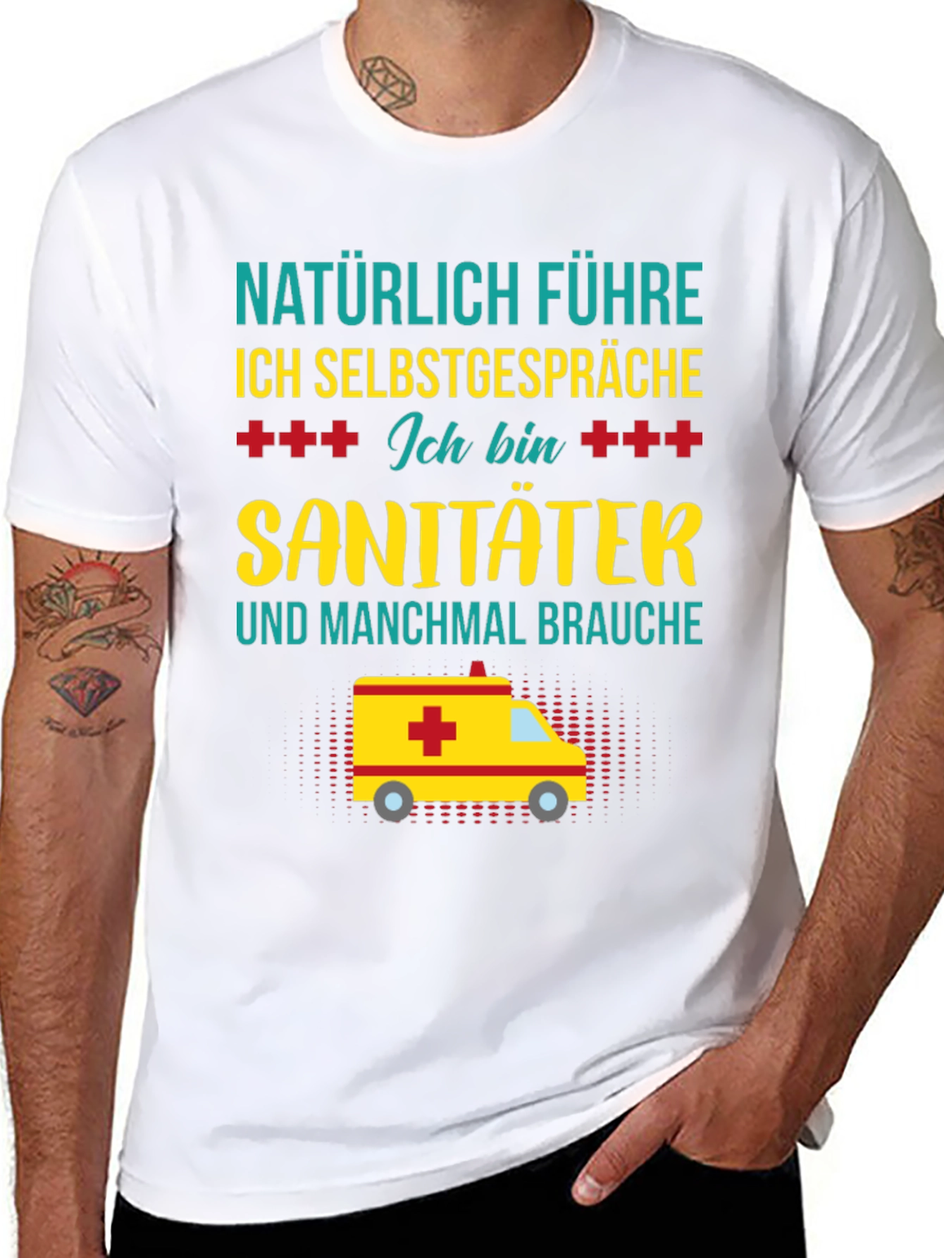 Funny EMT T-Shirt - Naturally I Talk To Myself