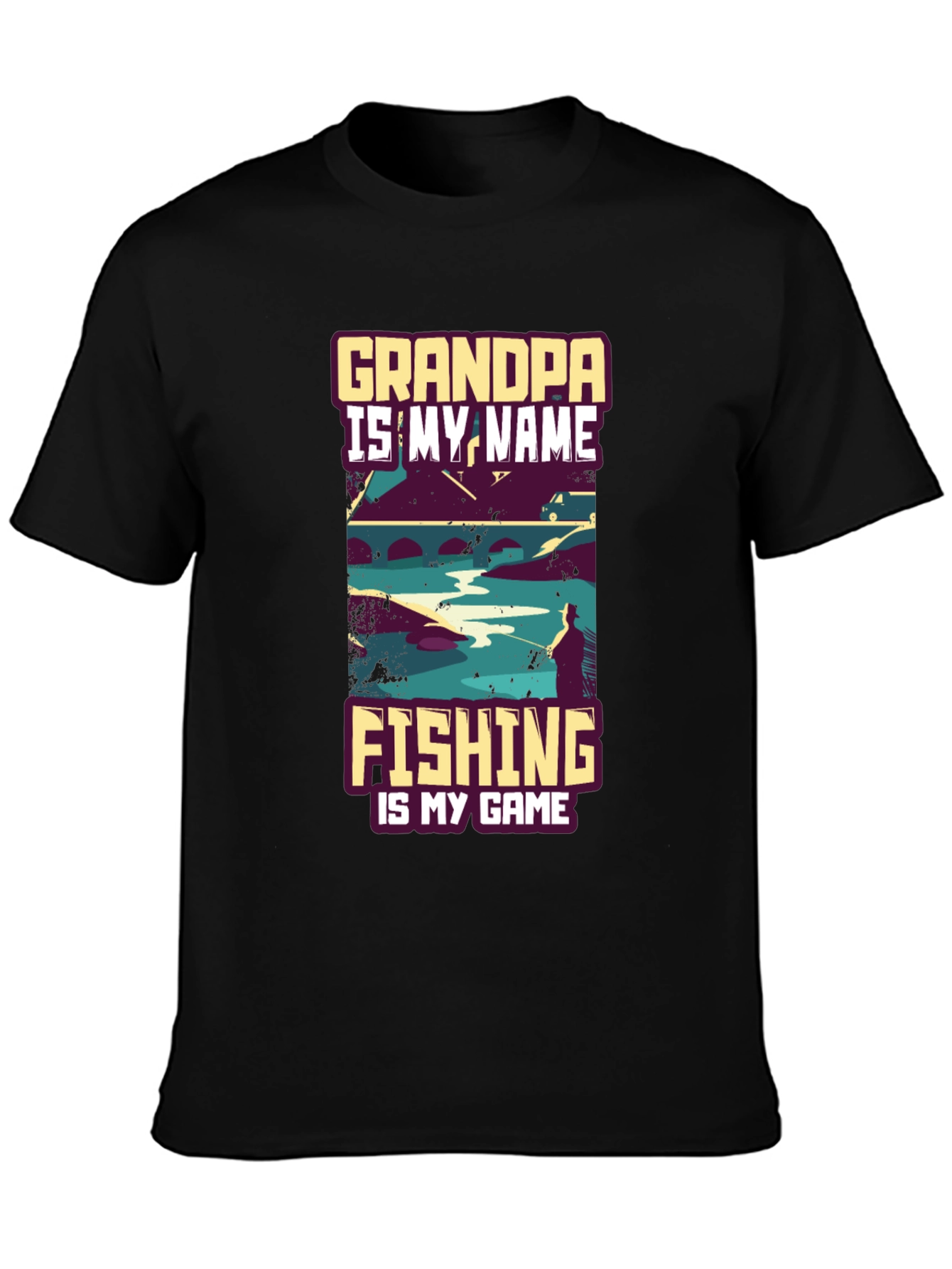 Grandpa Fishing T-Shirt: Is My Name Is My Game
