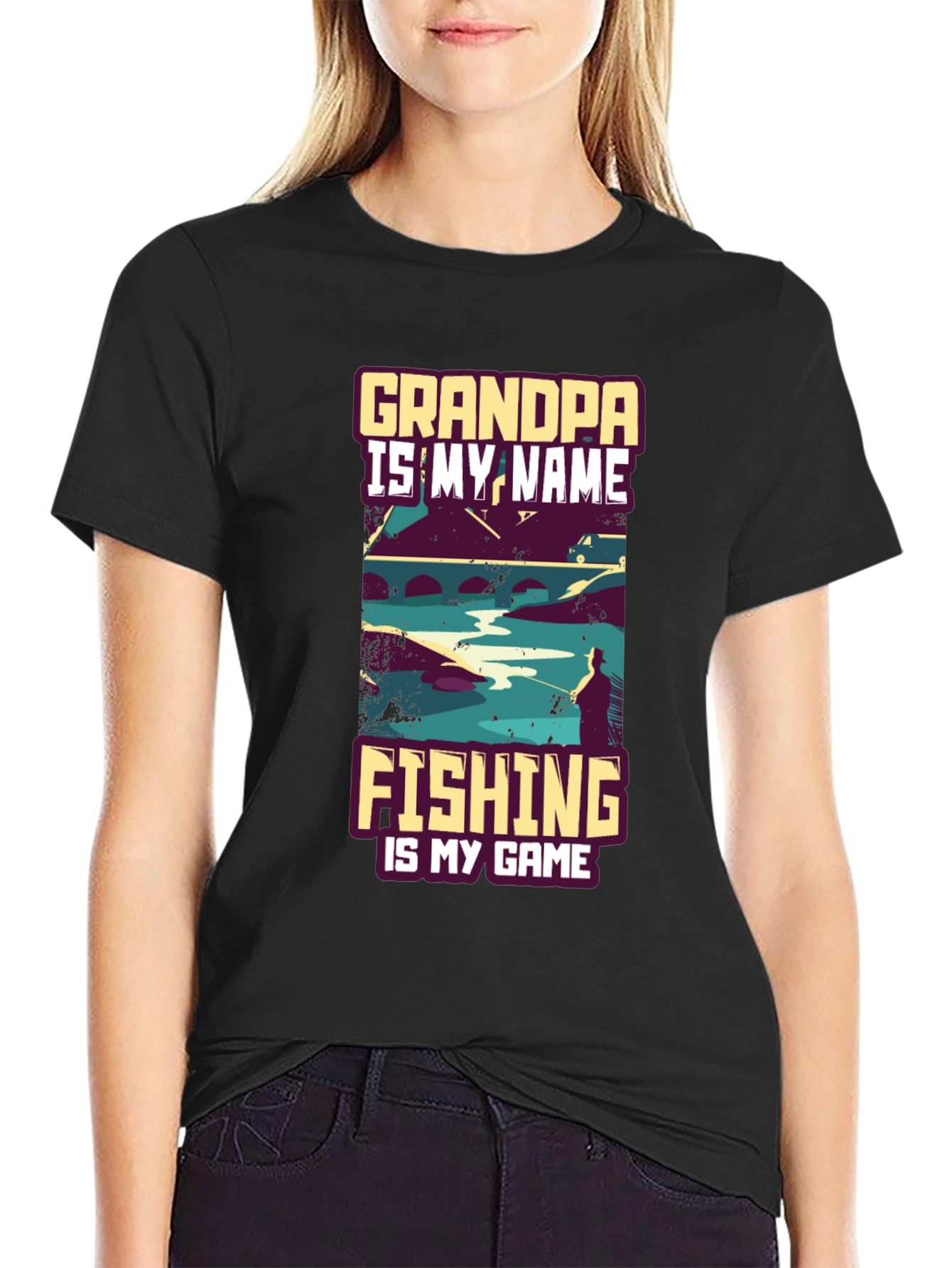 Grandpa Fishing T-Shirt: Is My Name Is My Game