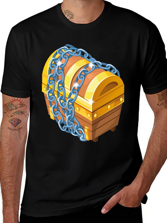 Treasure Chest Graphic T-Shirt - Novelty Design Tee