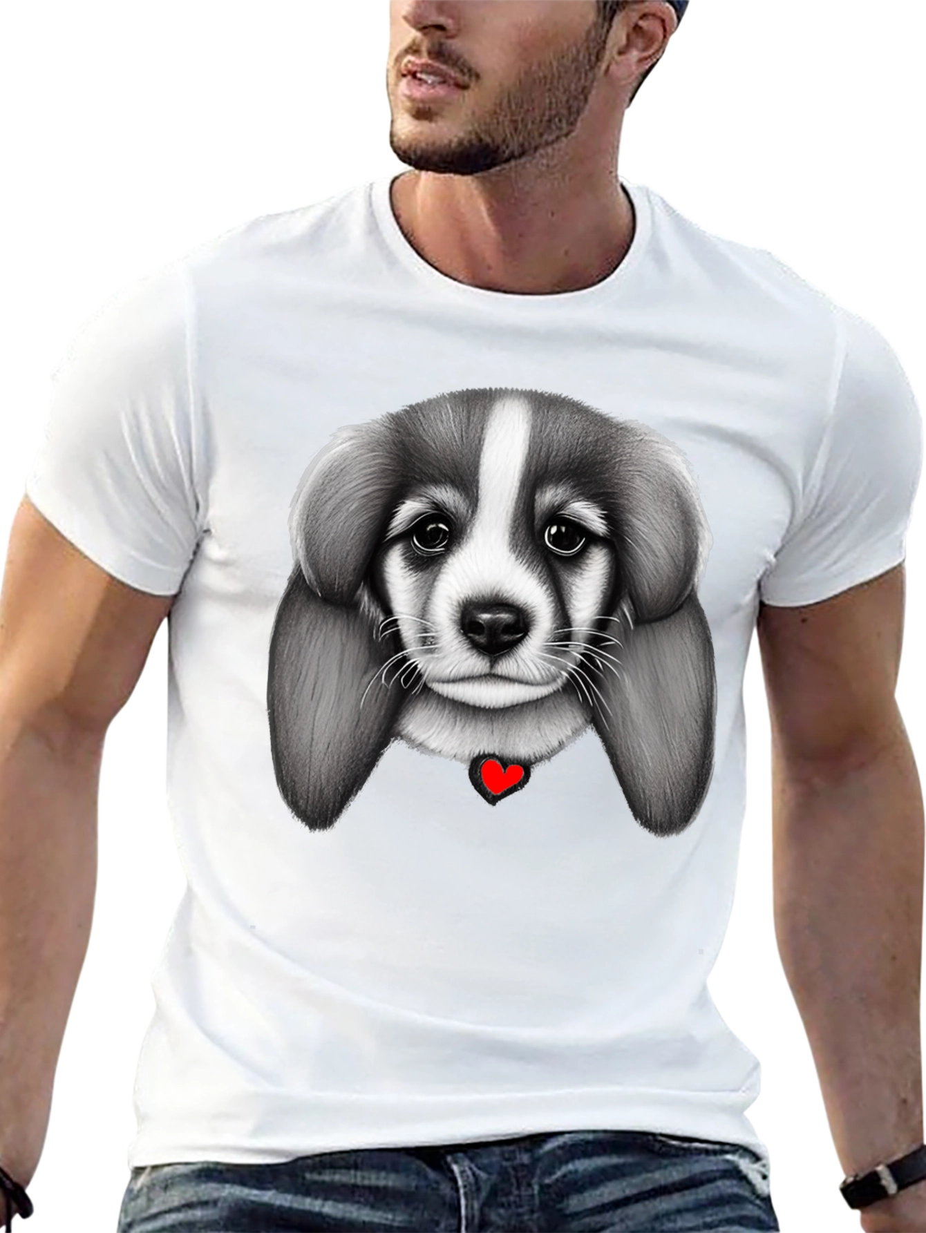 Puppy Love Black T-Shirt