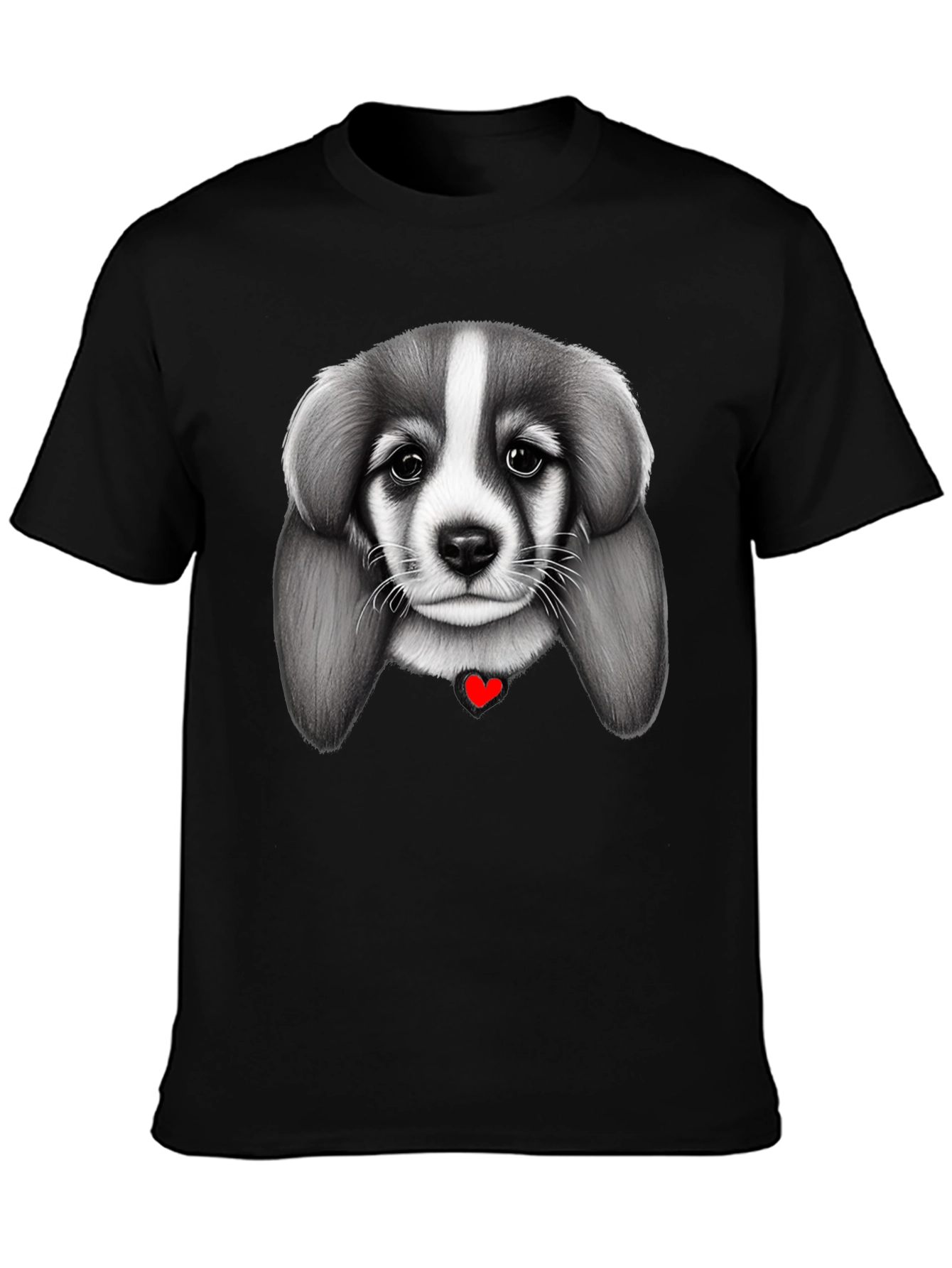 Puppy Love Black T-Shirt
