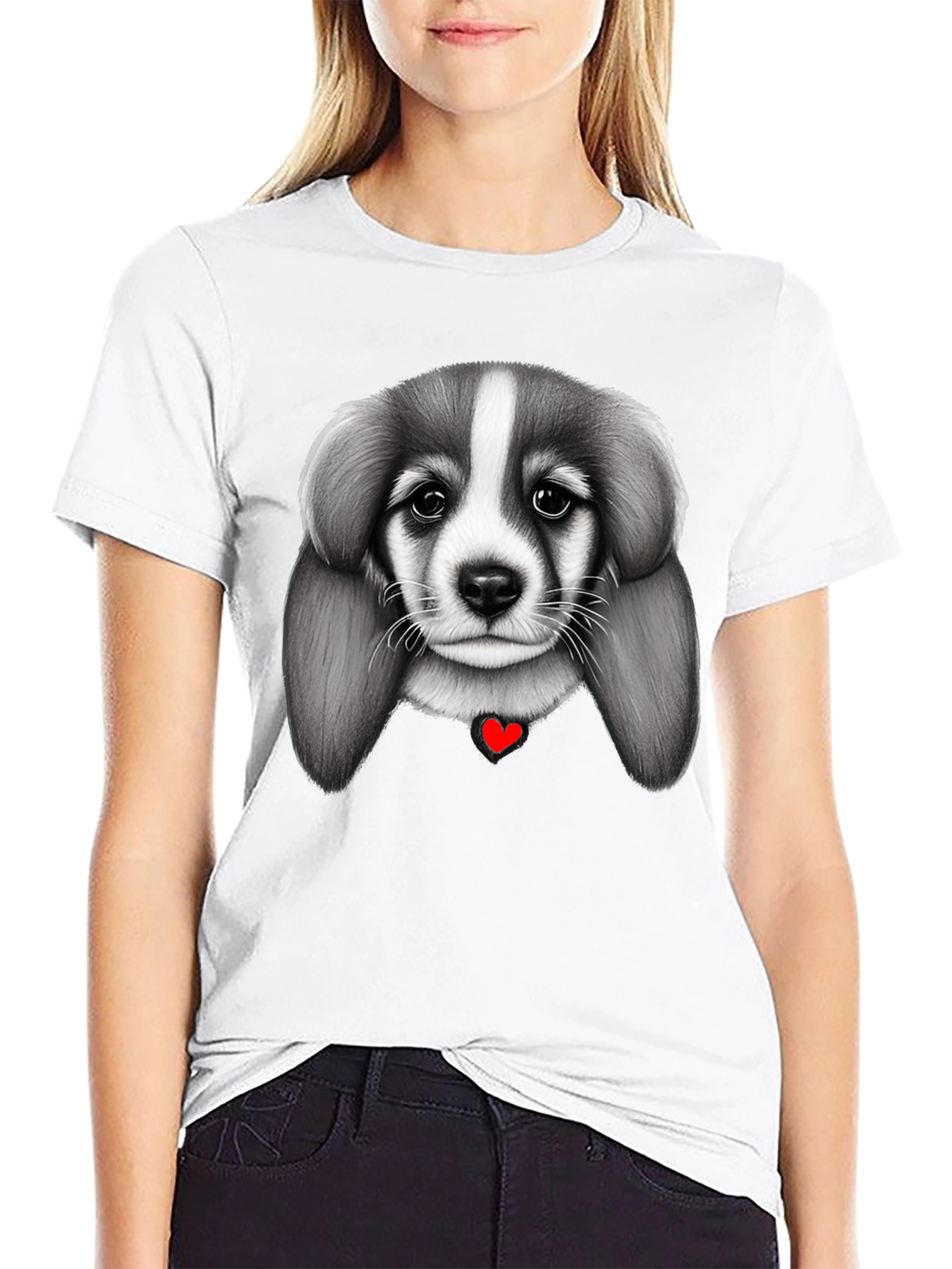 Puppy Love Black T-Shirt