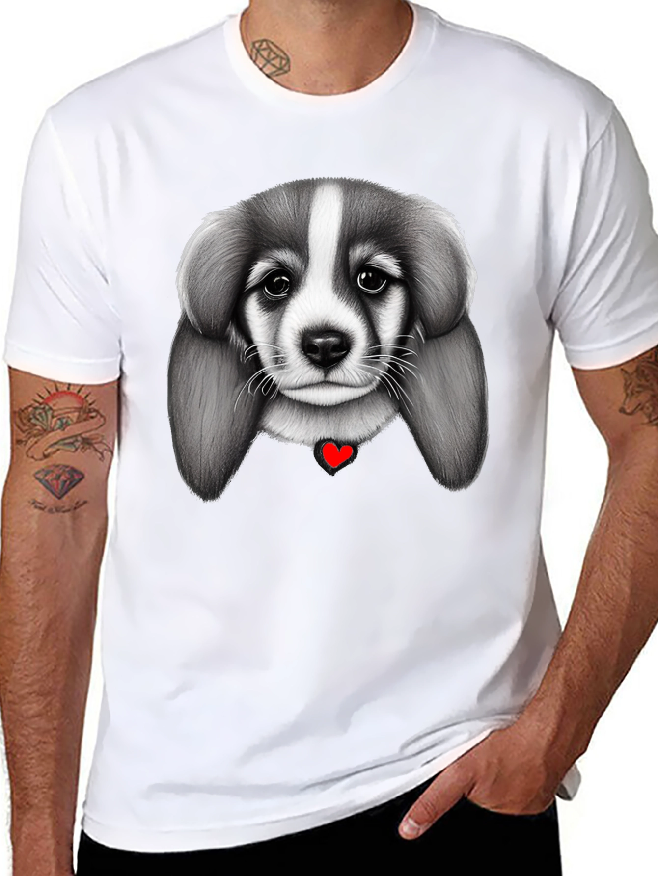 Puppy Love Black T-Shirt