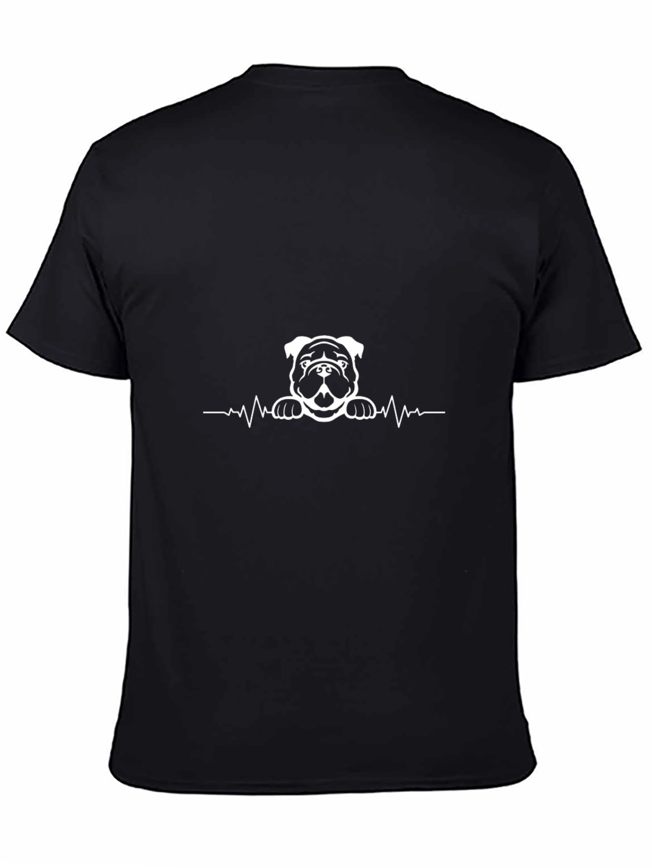 Bulldog Heartbeat Graphic Tee - Black