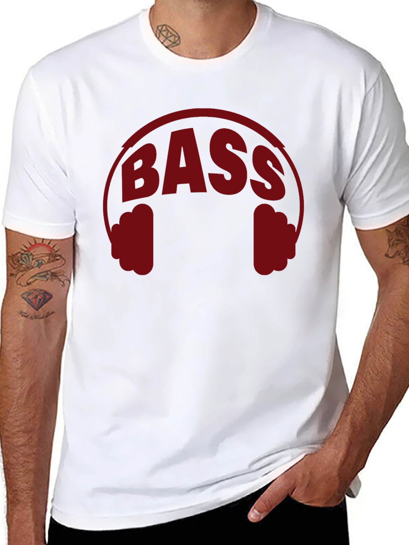 Bass Headphones Graphic T-Shirt - Music Lover Tee
