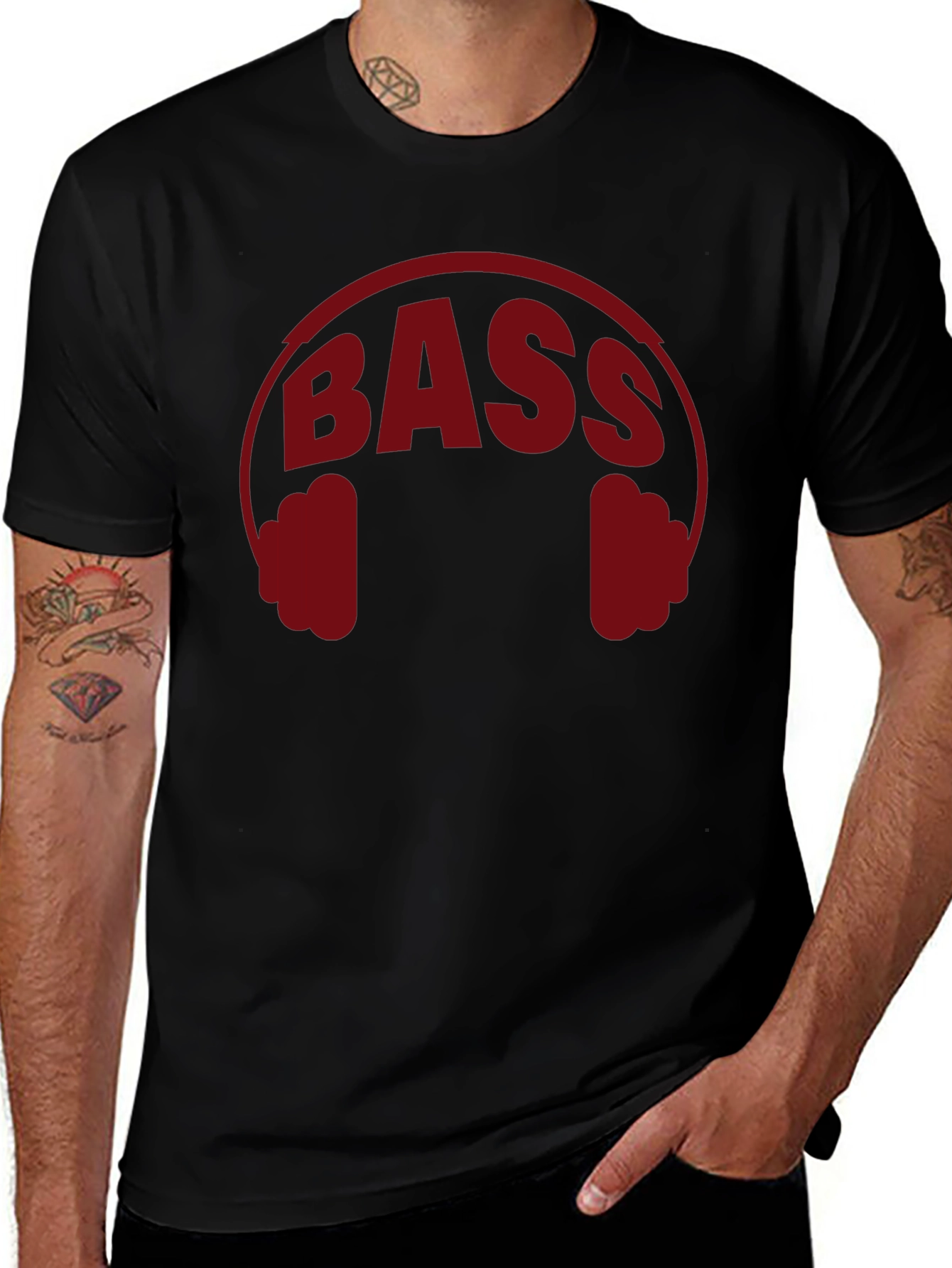 Bass Headphones Graphic T-Shirt - Music Lover Tee