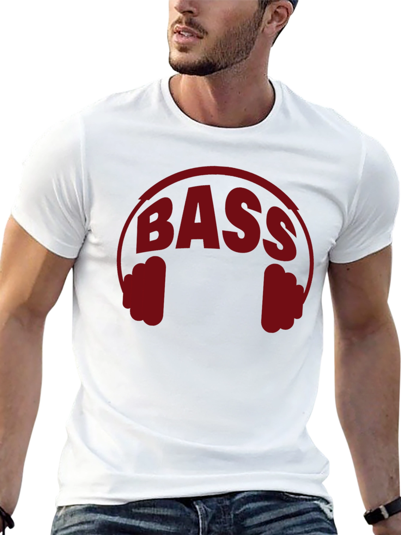 Bass Headphones Graphic T-Shirt - Music Lover Tee