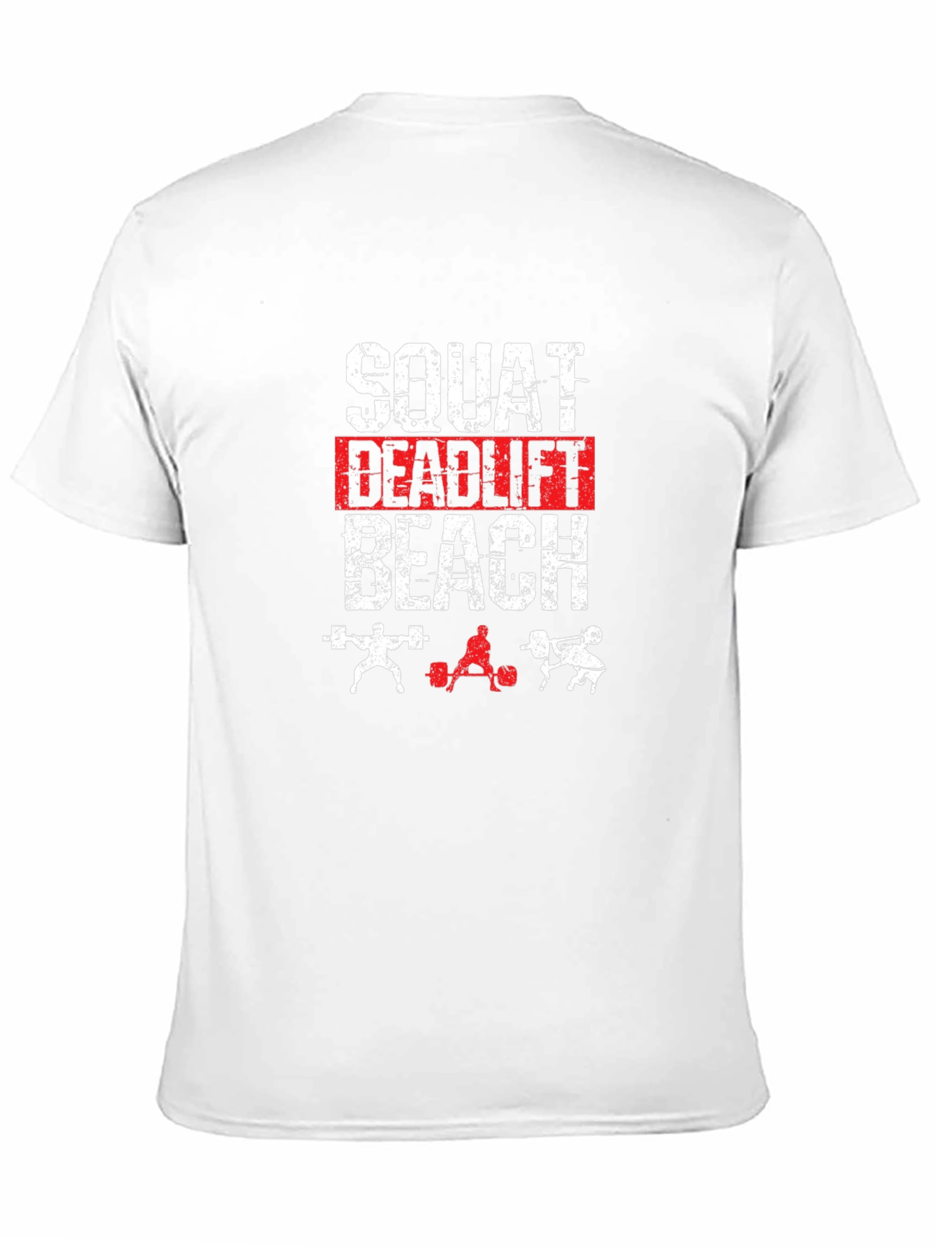 Squat Deadlift Beach Black T-Shirt