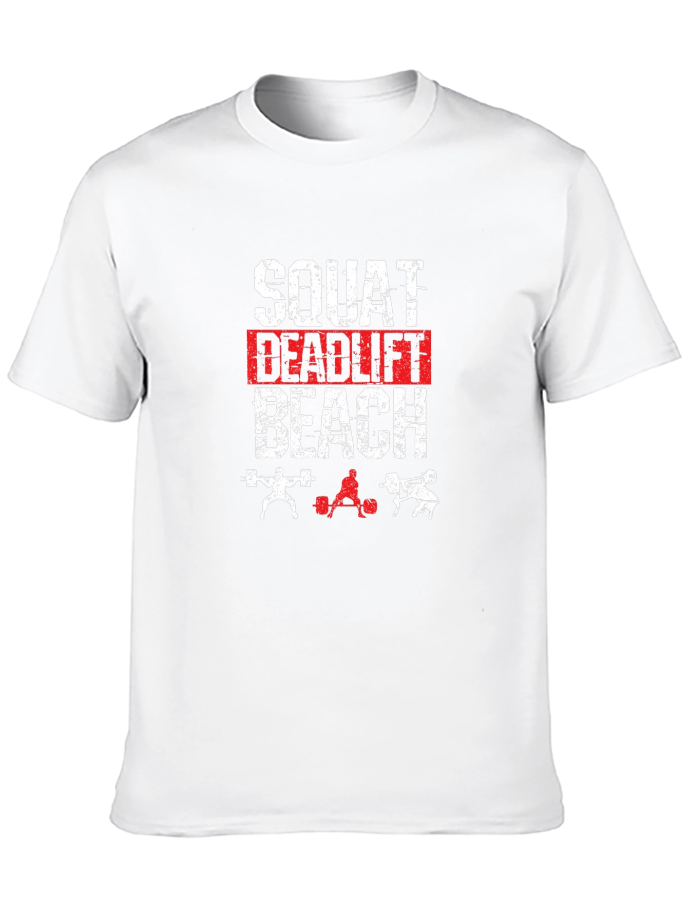 Squat Deadlift Beach Black T-Shirt