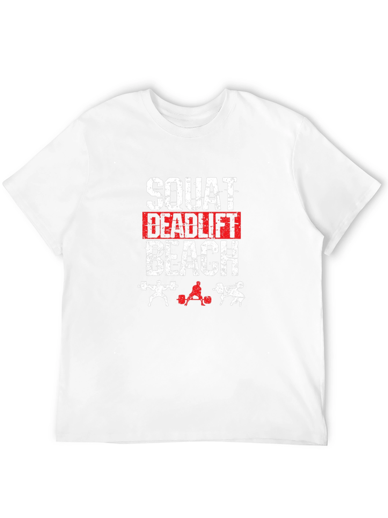 Squat Deadlift Beach Black T-Shirt