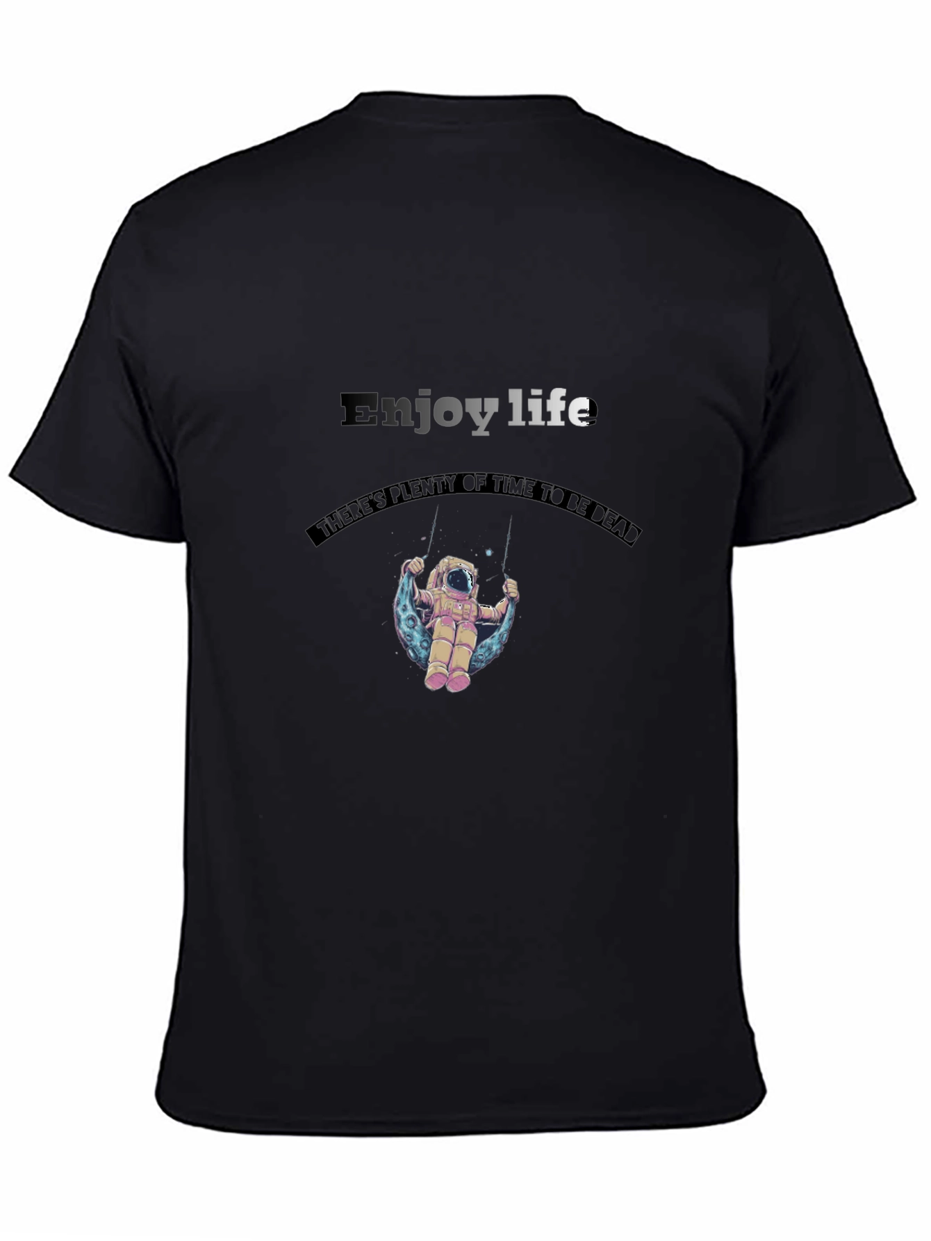 Enjoy Life Graphic Tee - Astronaut on Moon Swing