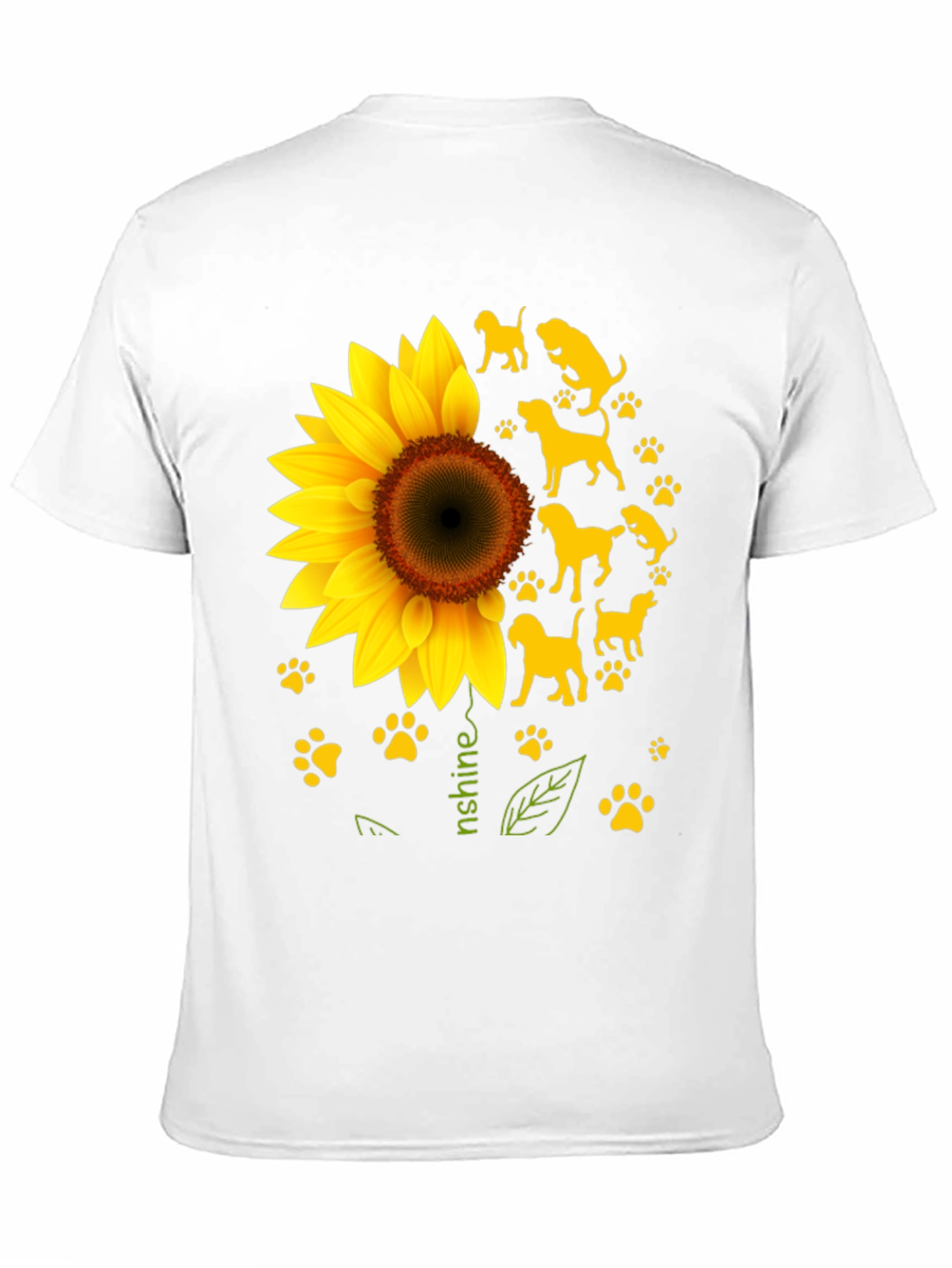 Sunflower Dog Paw Print Graphic Tee